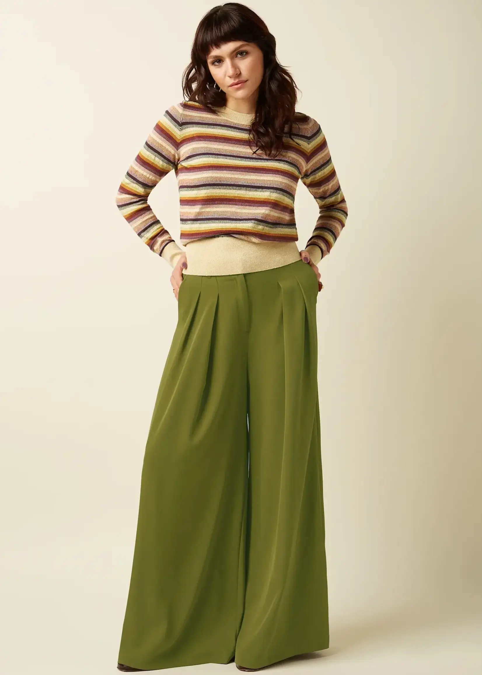 King Louie Agnes Top Mercury - Cream