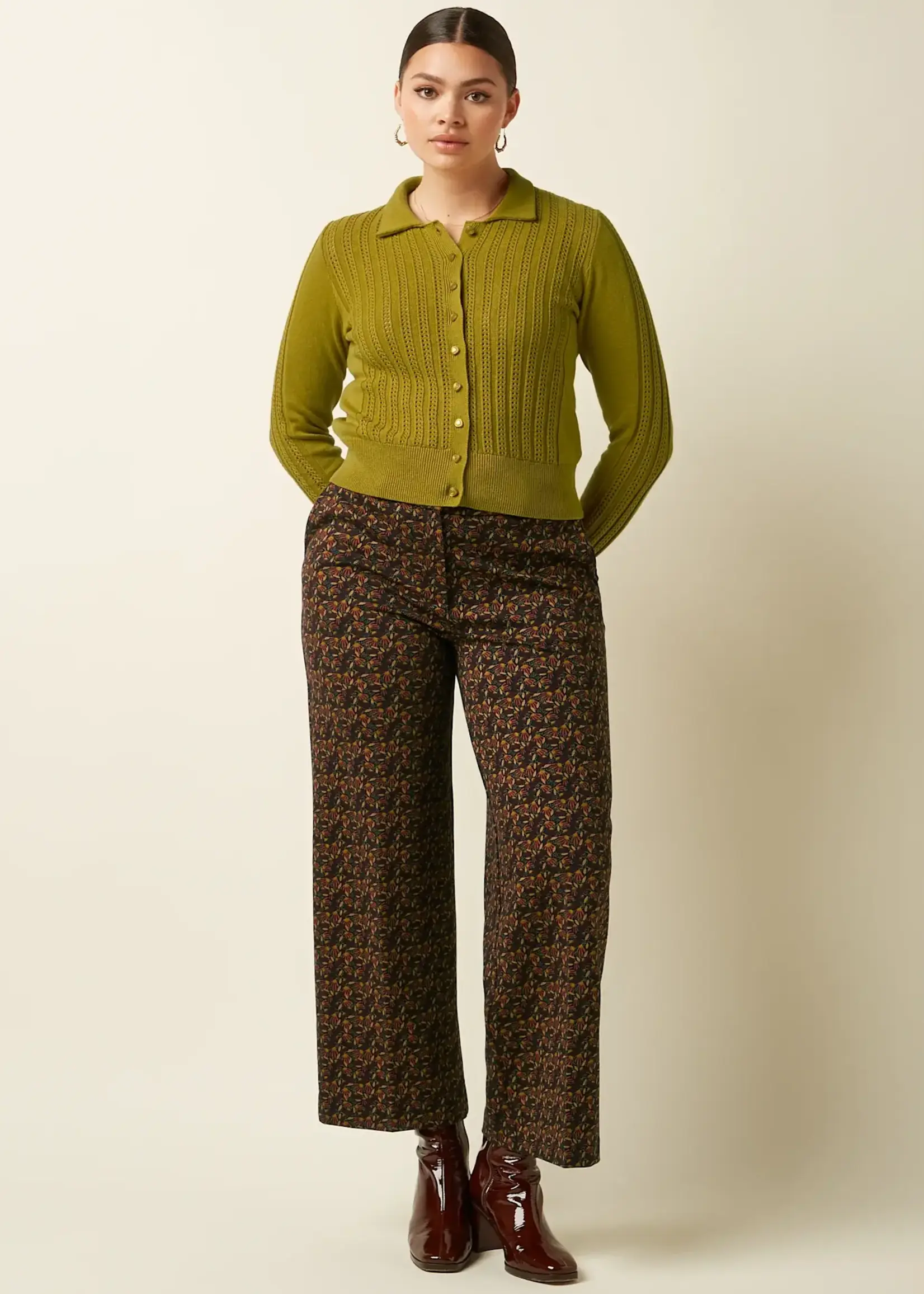 King Louie Sofie Cardi Carmi - Curry Yellow