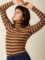 King Louie Rollneck Top Eira Stripe - Multi Color