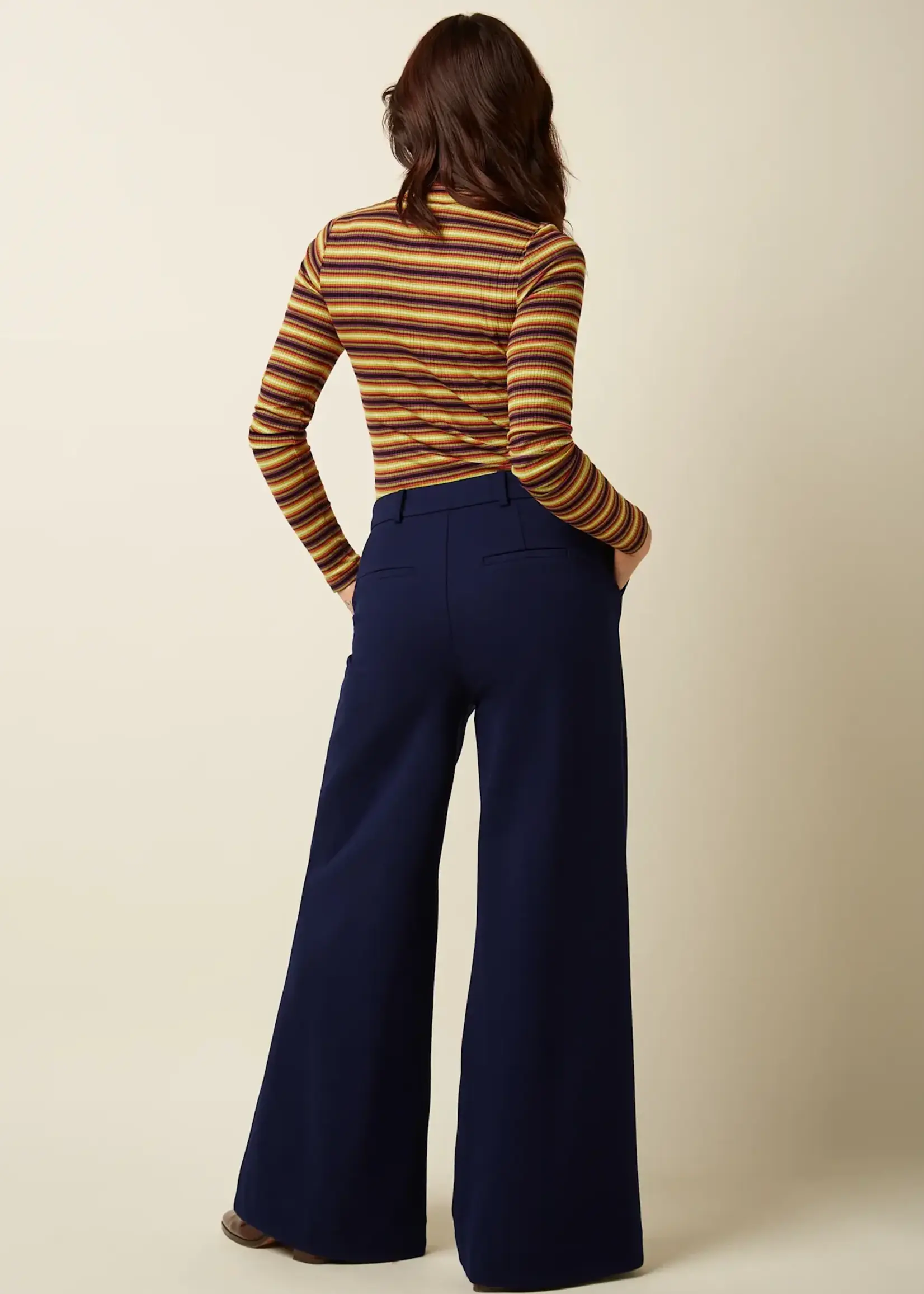 King Louie Rollneck Top Eira Stripe - Multi Color