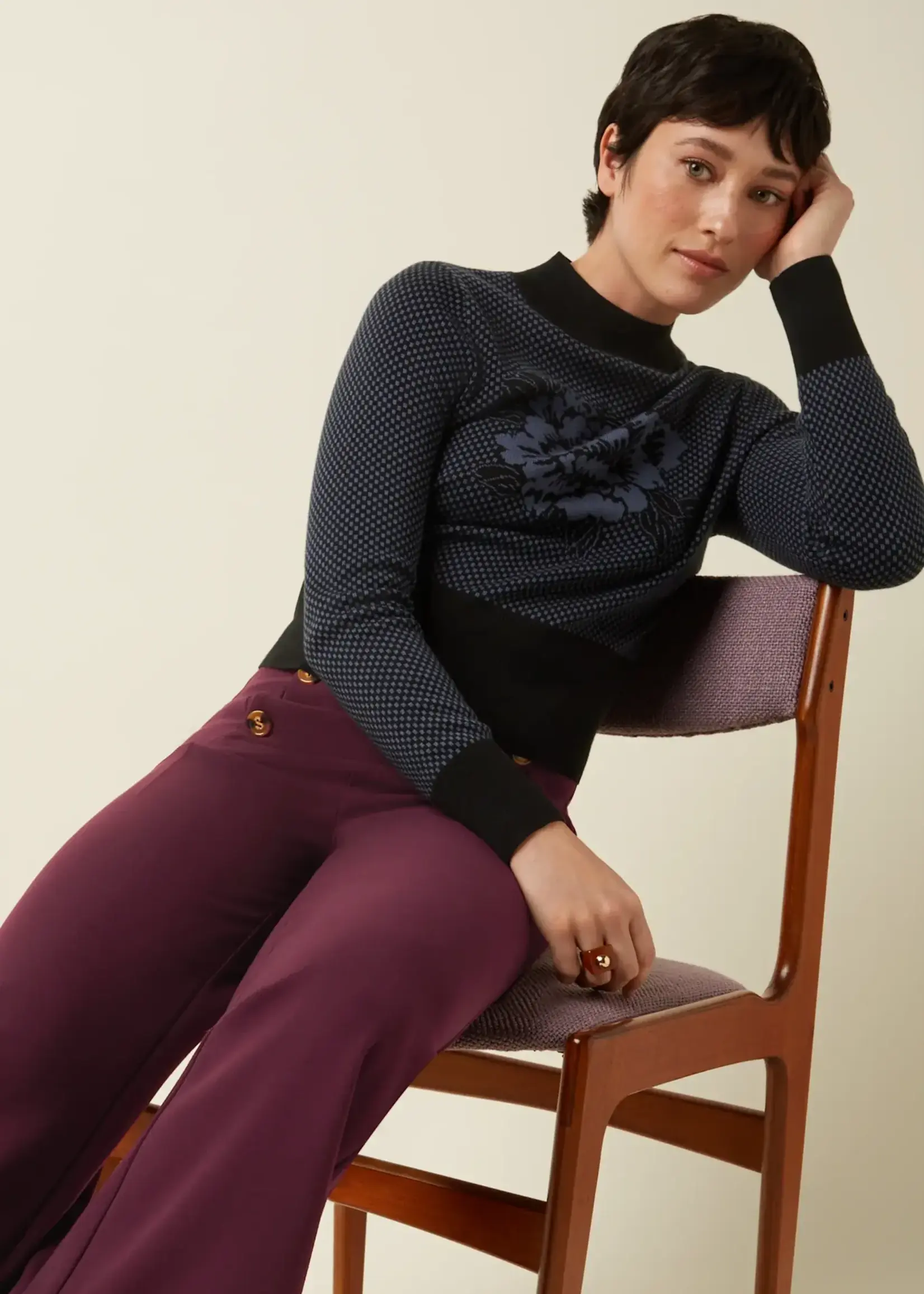 King Louie Nilde Top Avery - Night Blue