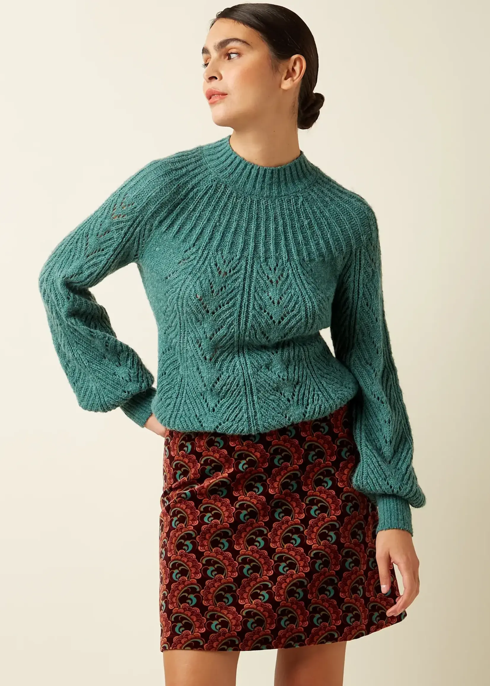 King Louie Rock - Border Skirt Winkle - Porto Red