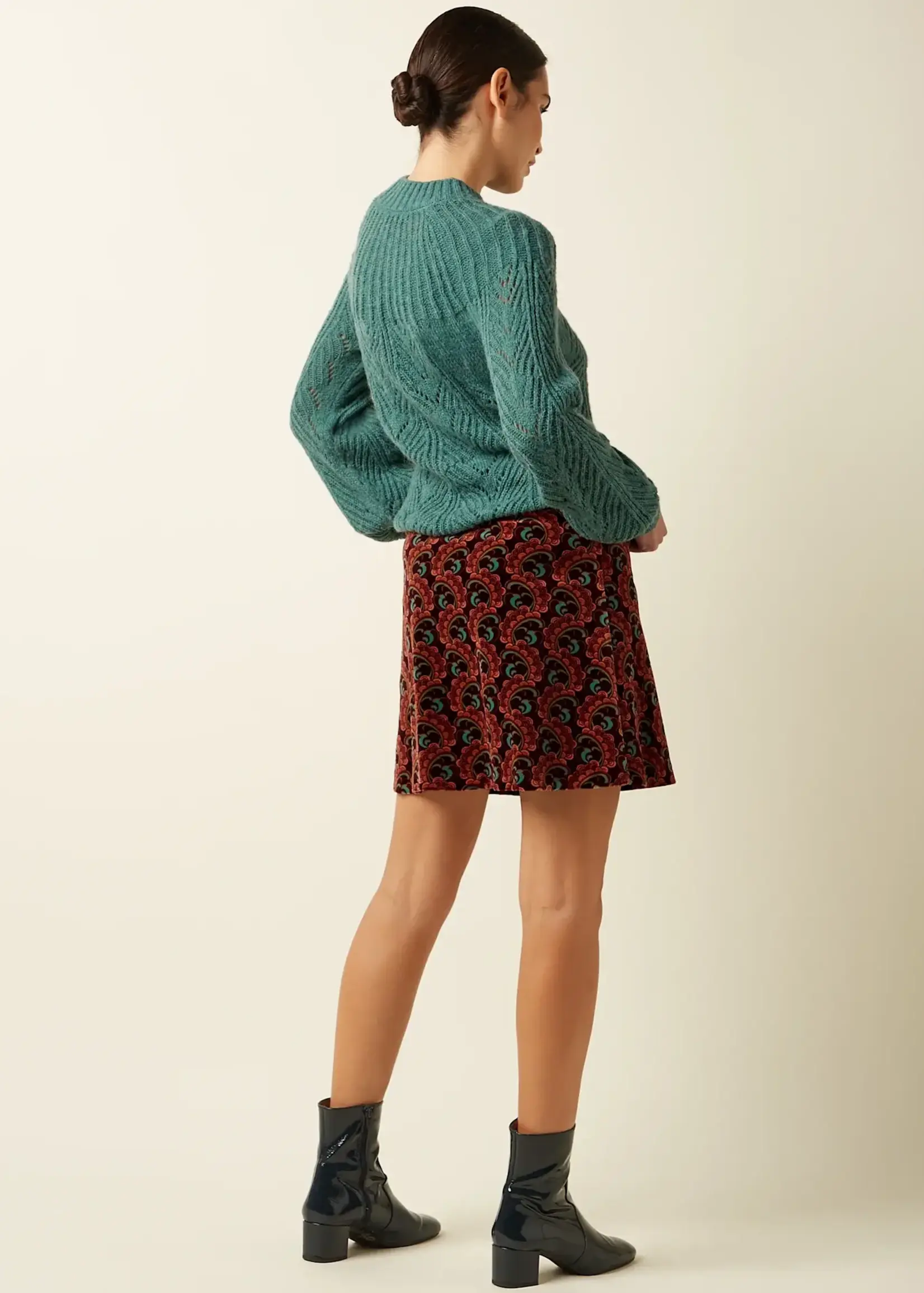 King Louie Rock - Border Skirt Winkle - Porto Red