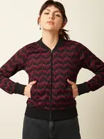 King Louie Jacke - Bessie Jacket Estelle Zigzag - Bordeaux Red