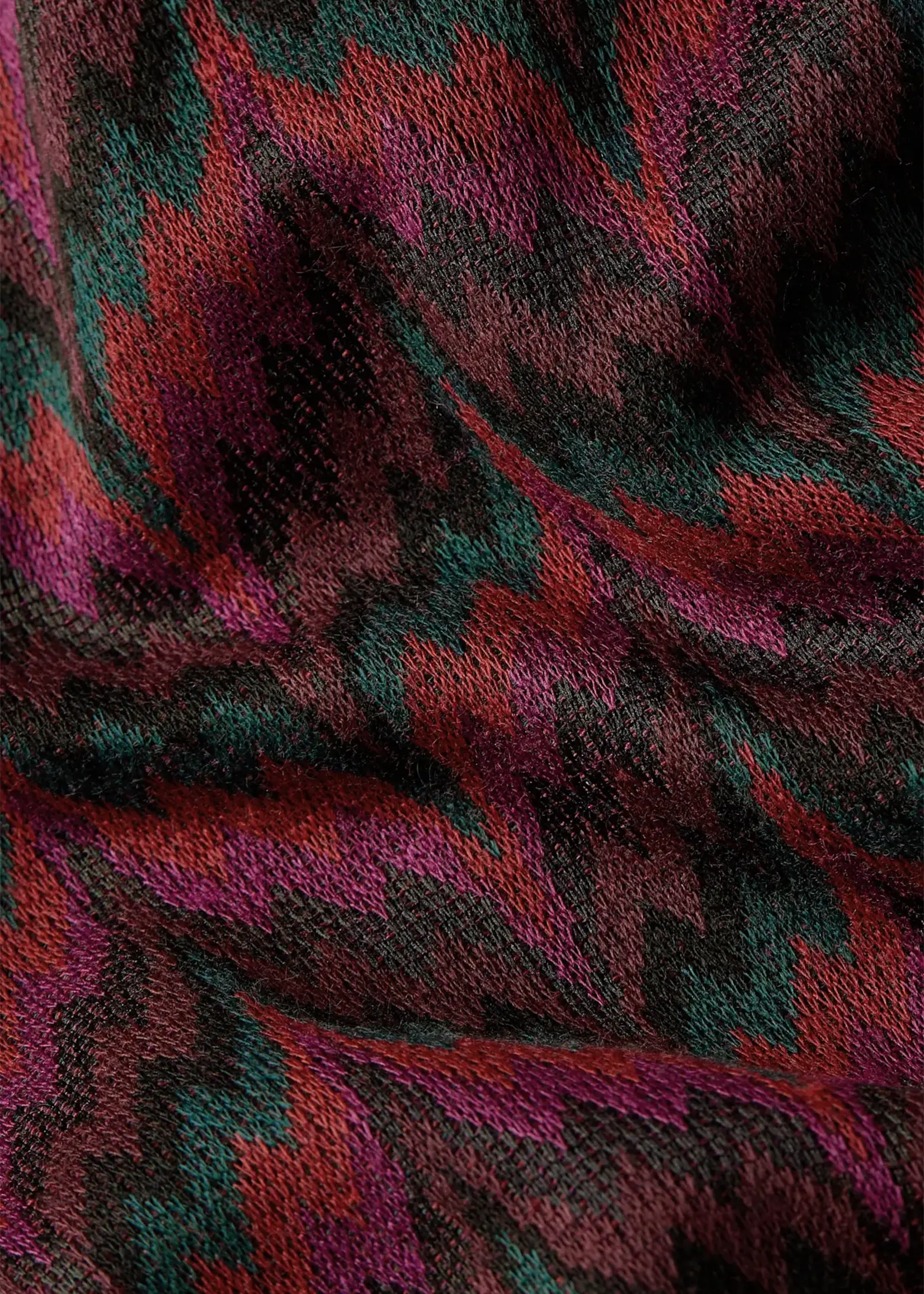 King Louie Jacke - Bessie Jacket Estelle Zigzag - Bordeaux Red