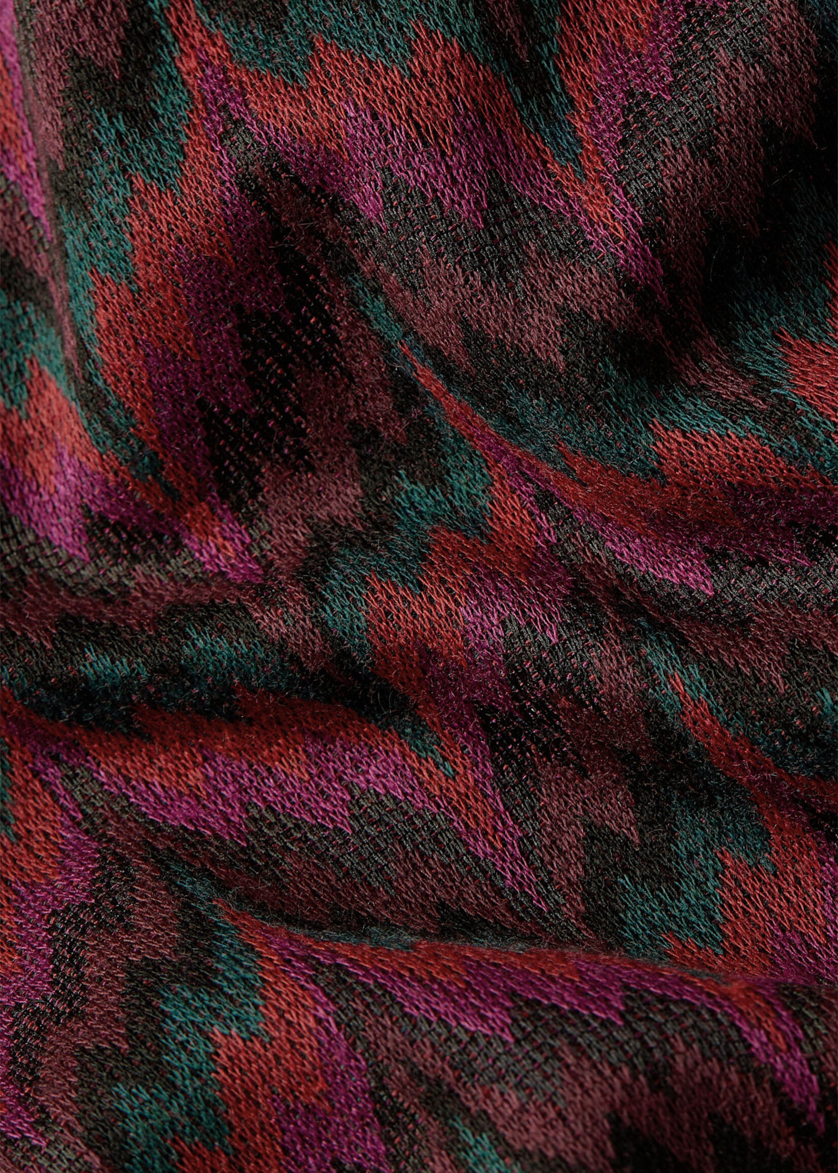 King Louie Rock - Juno Skirt Estelle Zigzag - Bordeaux Red