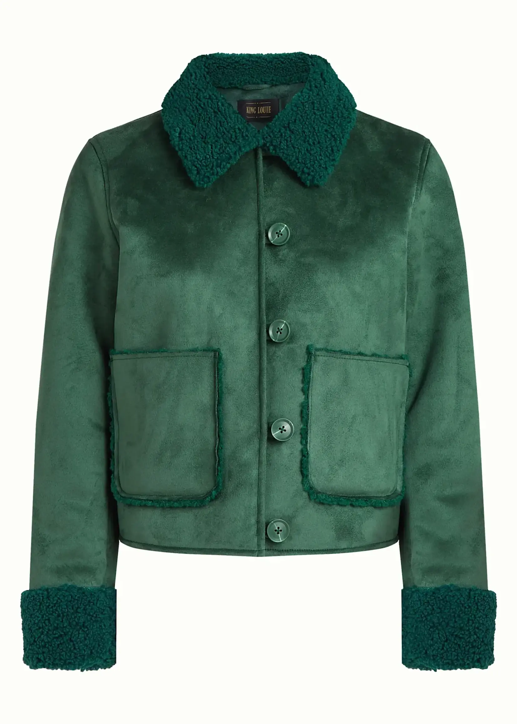 King Louie Jacke - Dina Jacket Lammy - Pine Green