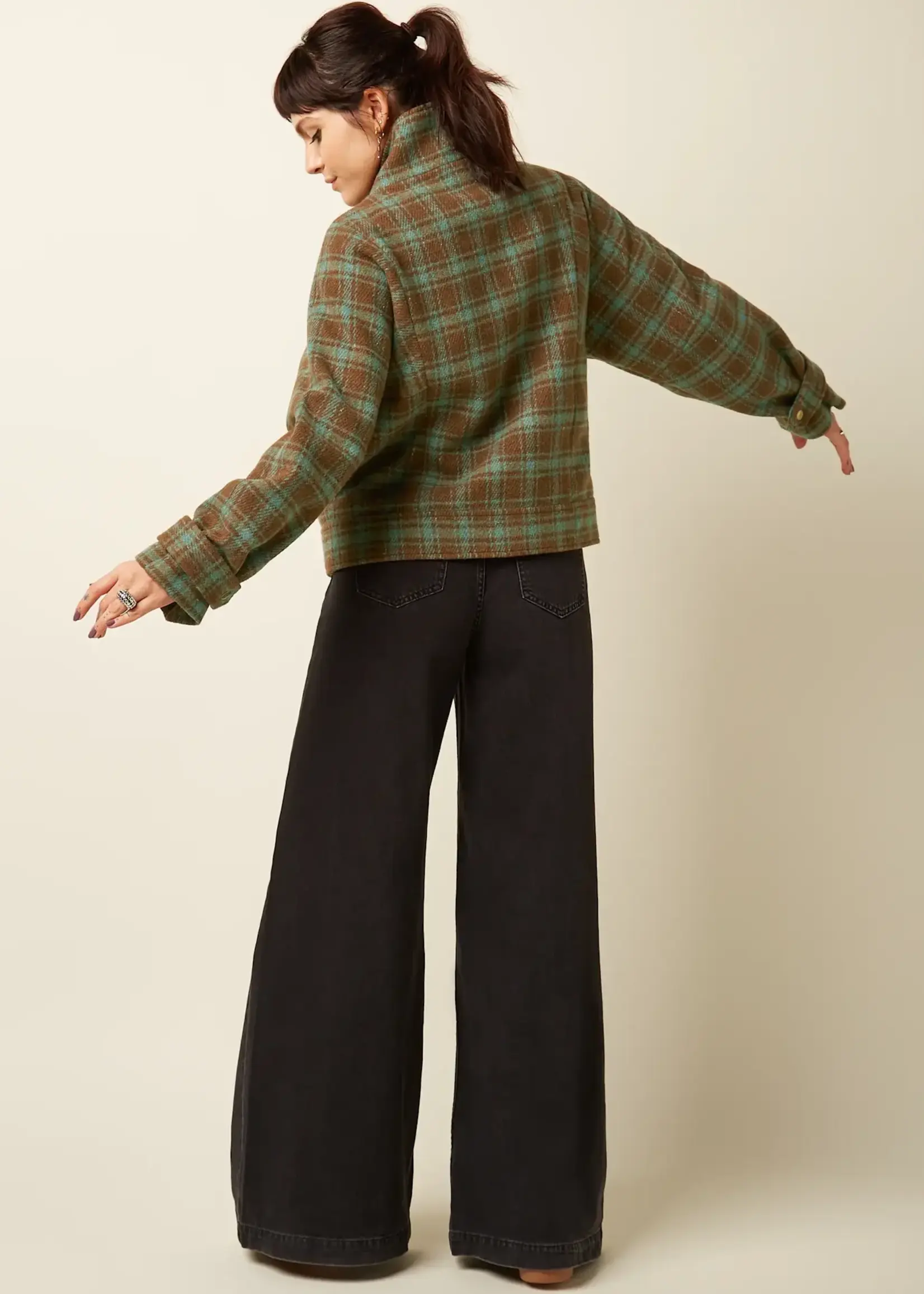 King Louie Jacke - Varna Jacket Coppa Check - Bear Brown