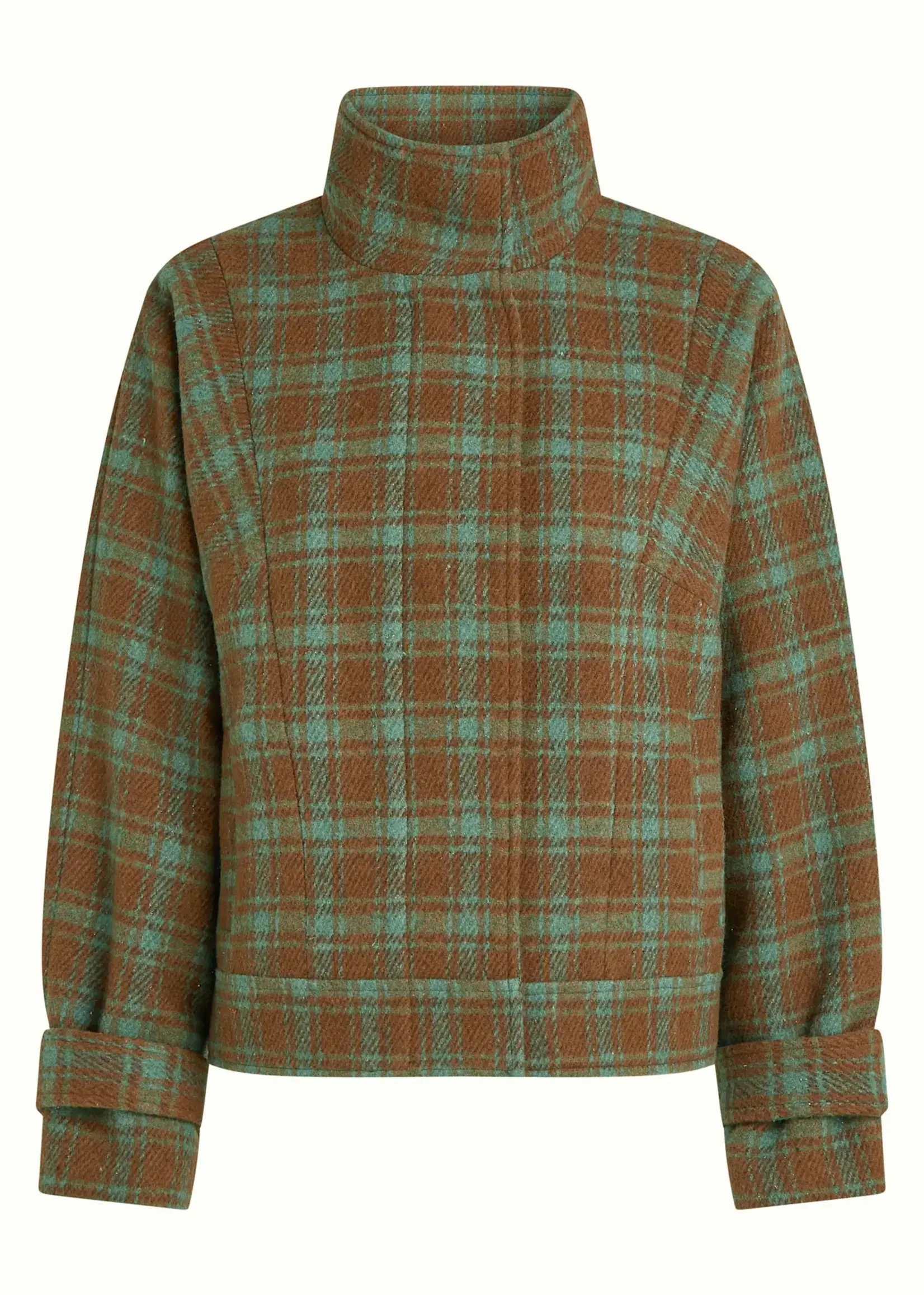 King Louie Jacke - Varna Jacket Coppa Check - Bear Brown