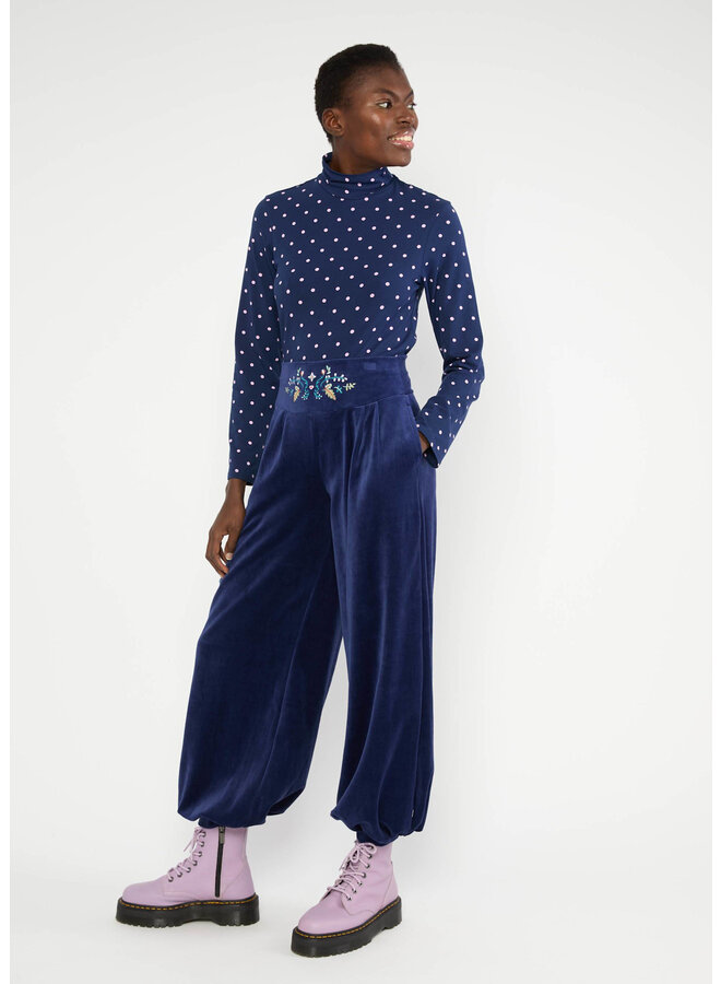 Jogginghose Velvet Merry Moments - indigo depths blue