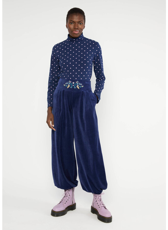 Jogginghose Velvet Merry Moments - indigo depths blue