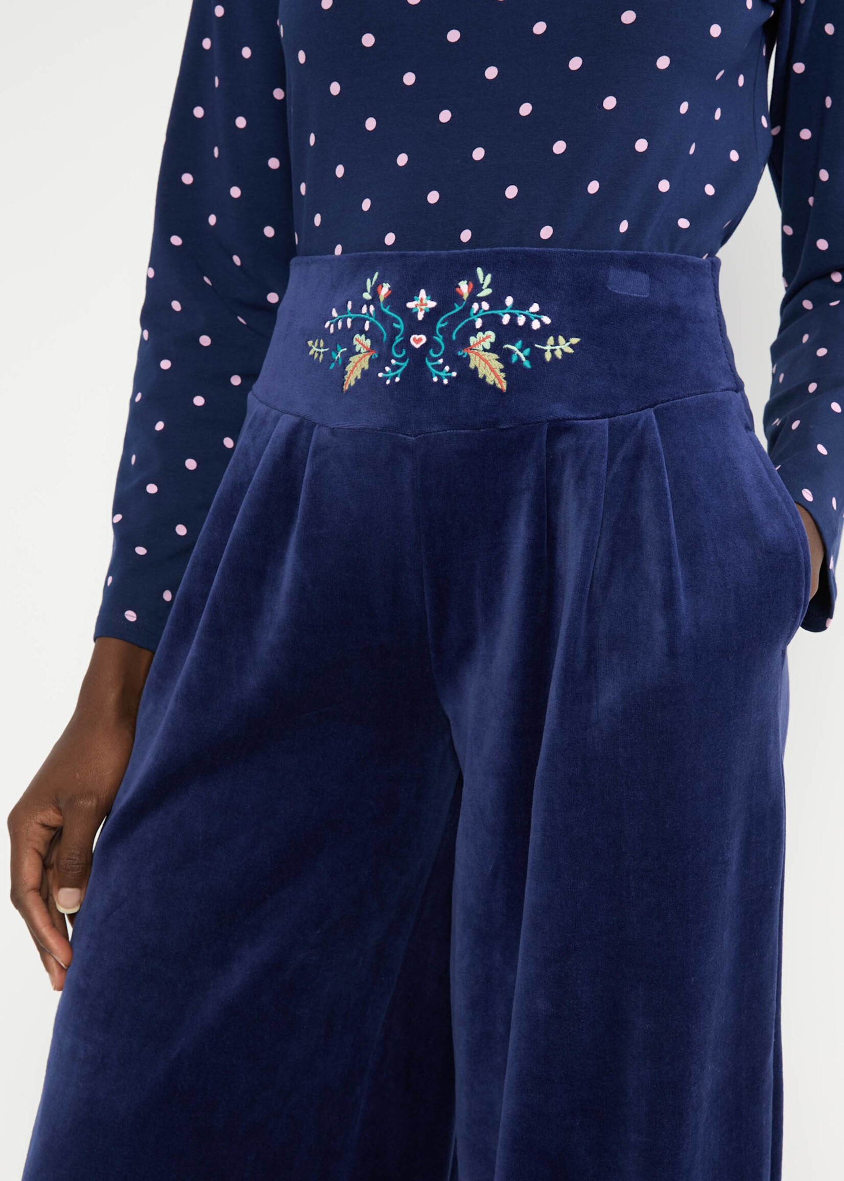 Blutsgeschwister Jogginghose Velvet Merry Moments - indigo depths blue