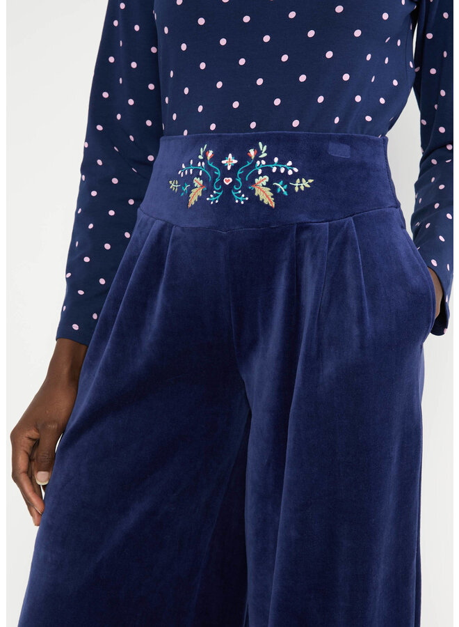 Jogginghose Velvet Merry Moments - indigo depths blue