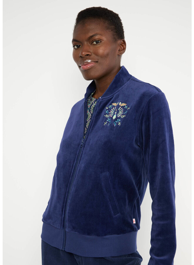Blouson Velvet Harmony Bomber - indigo depths blue
