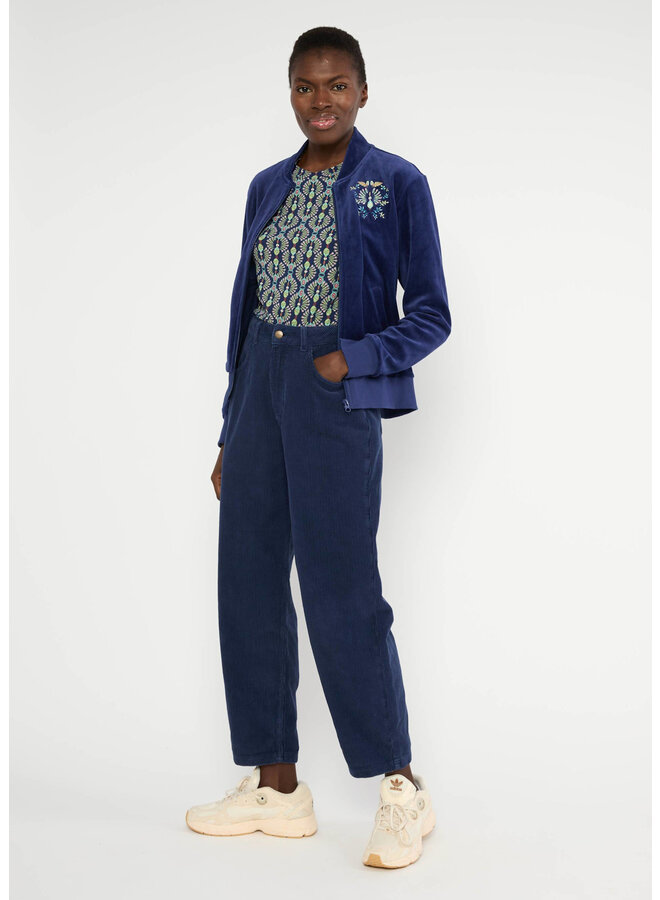 Blouson Velvet Harmony Bomber - indigo depths blue