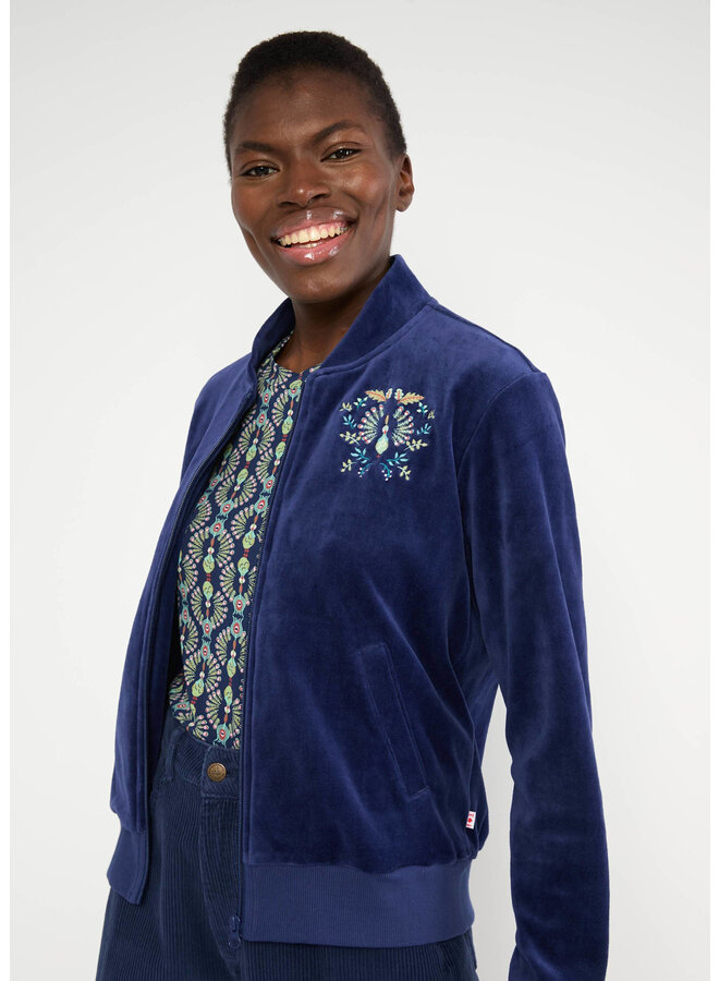 Blouson Velvet Harmony Bomber - indigo depths blue
