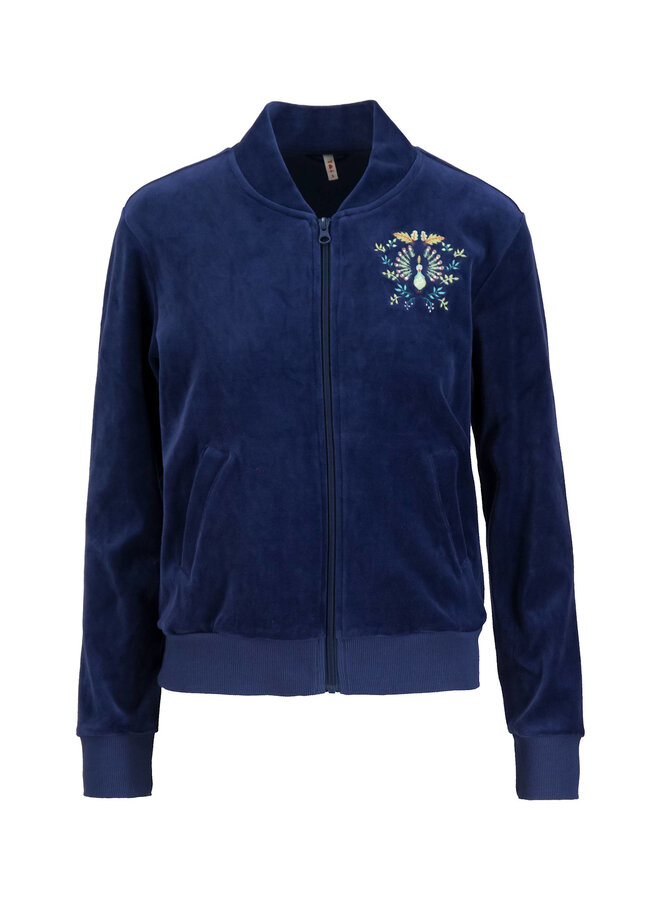 Blouson Velvet Harmony Bomber - indigo depths blue