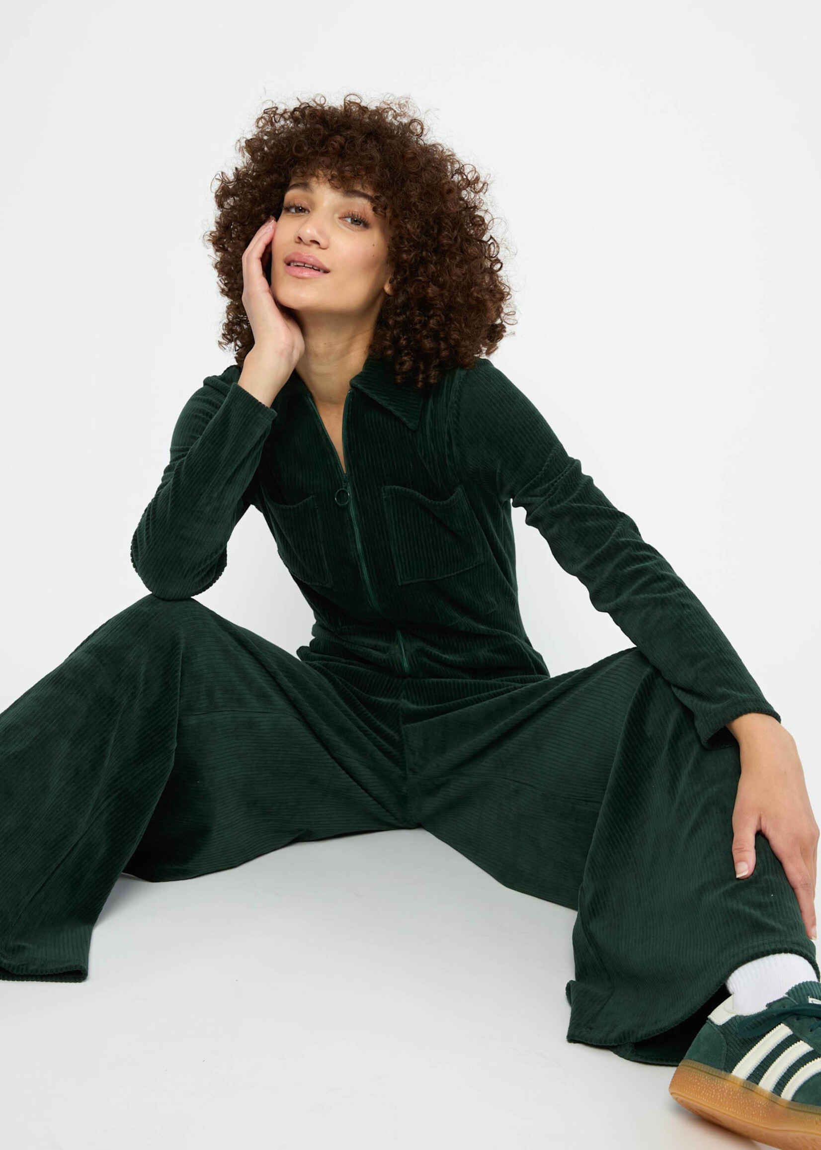 Blutsgeschwister Jumpsuit Jolly Molly - fine needle green