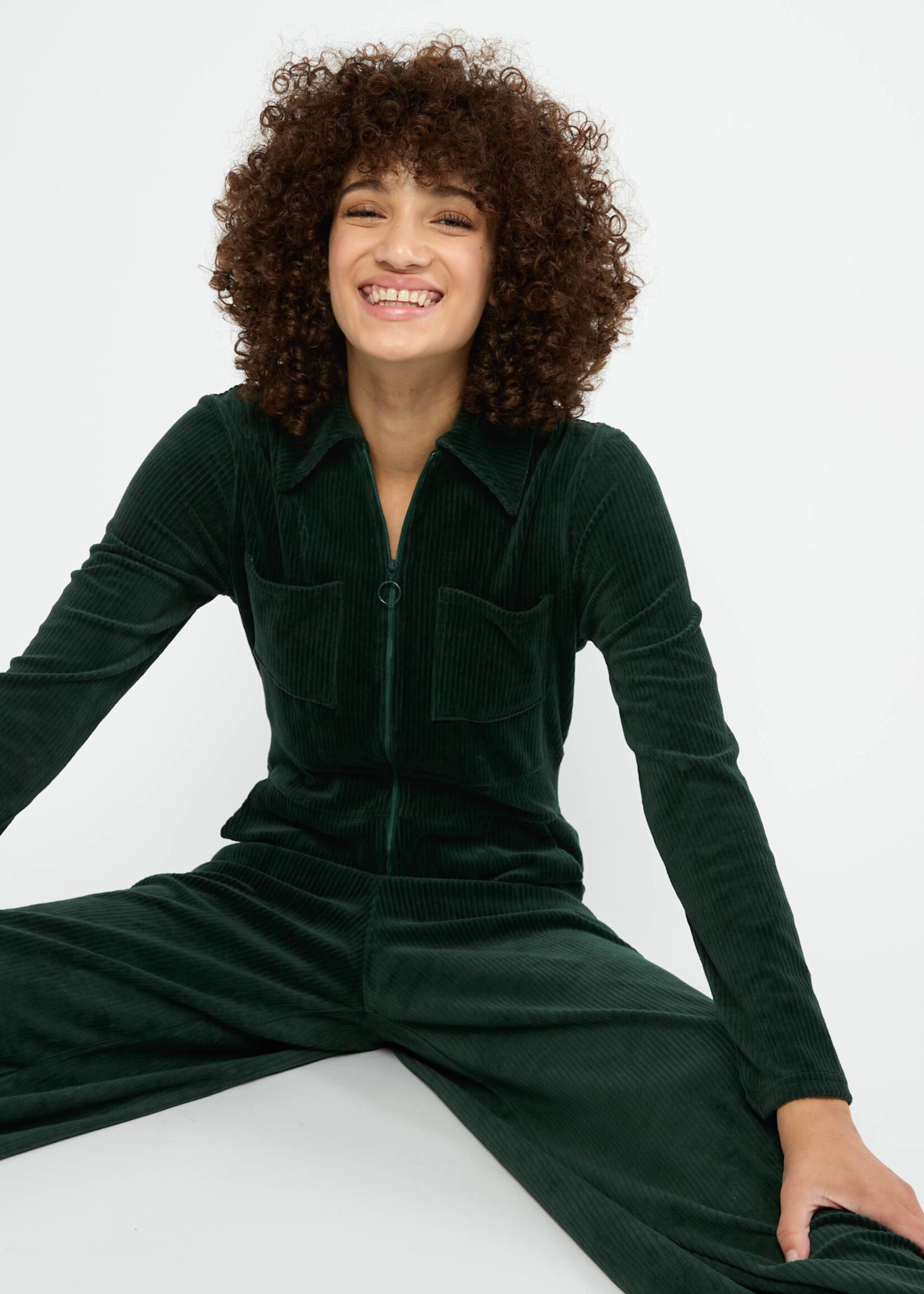 Blutsgeschwister Jumpsuit Jolly Molly - fine needle green
