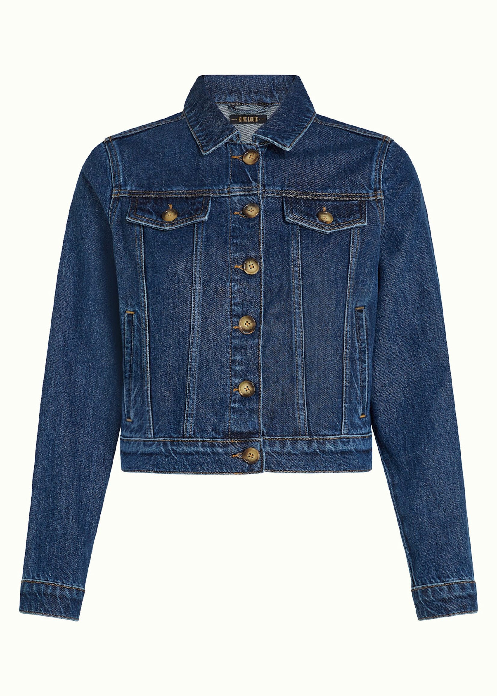 King Louie Jacke - Janey Cropped Playa Denim - Blue Tint