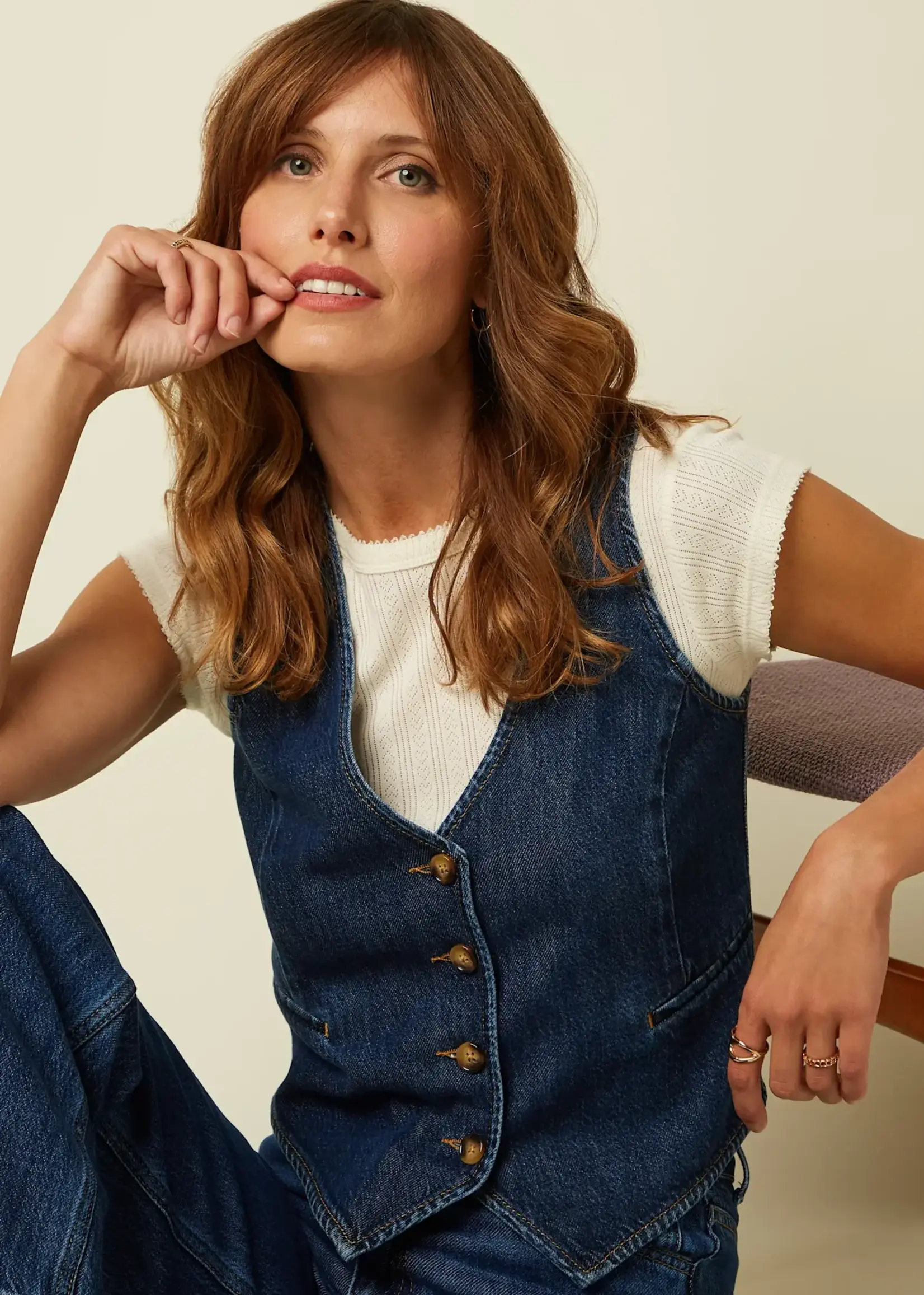 King Louie Gilet - Gilet Playa Denim - Blue Tint