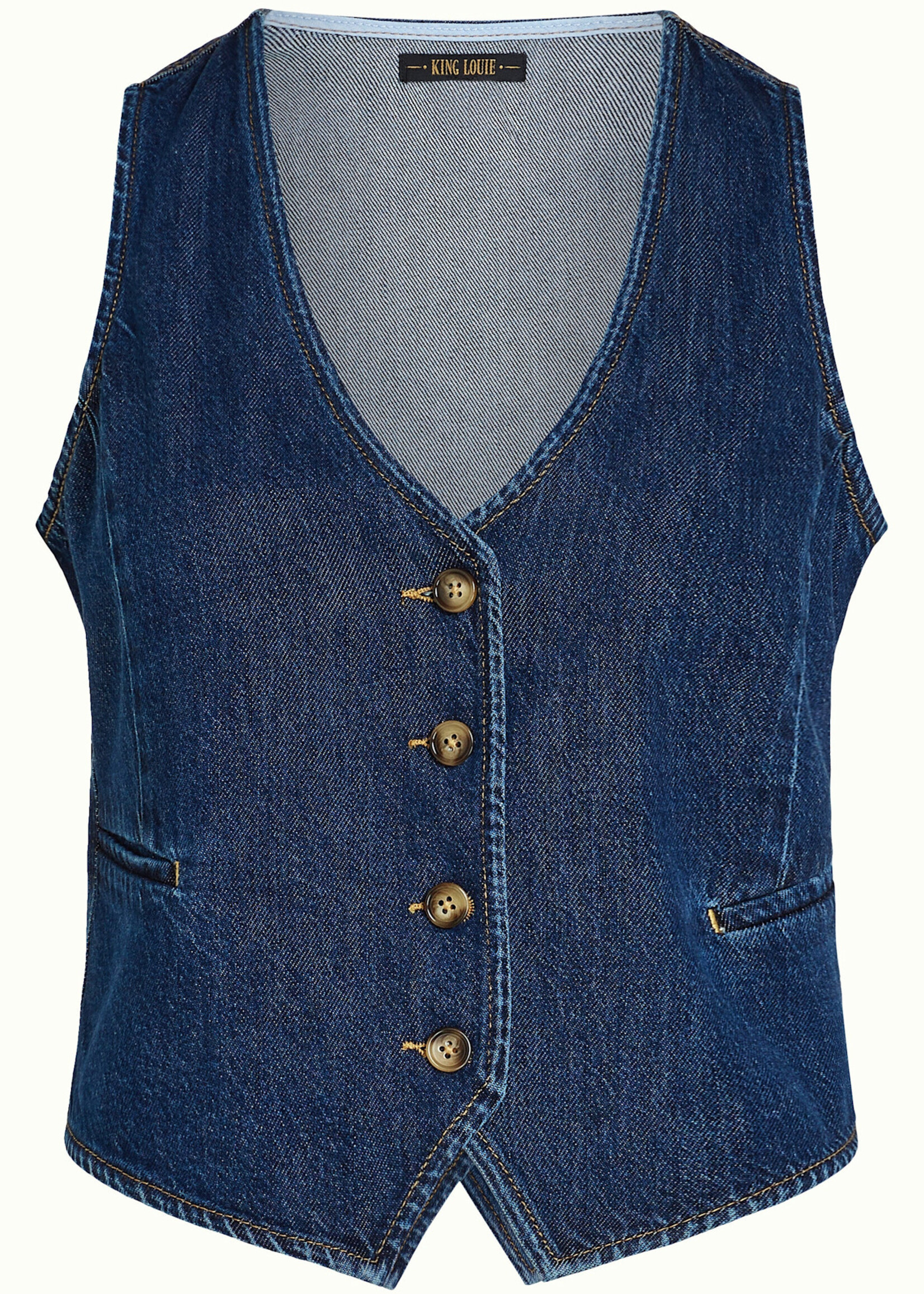 King Louie Gilet - Gilet Playa Denim - Blue Tint