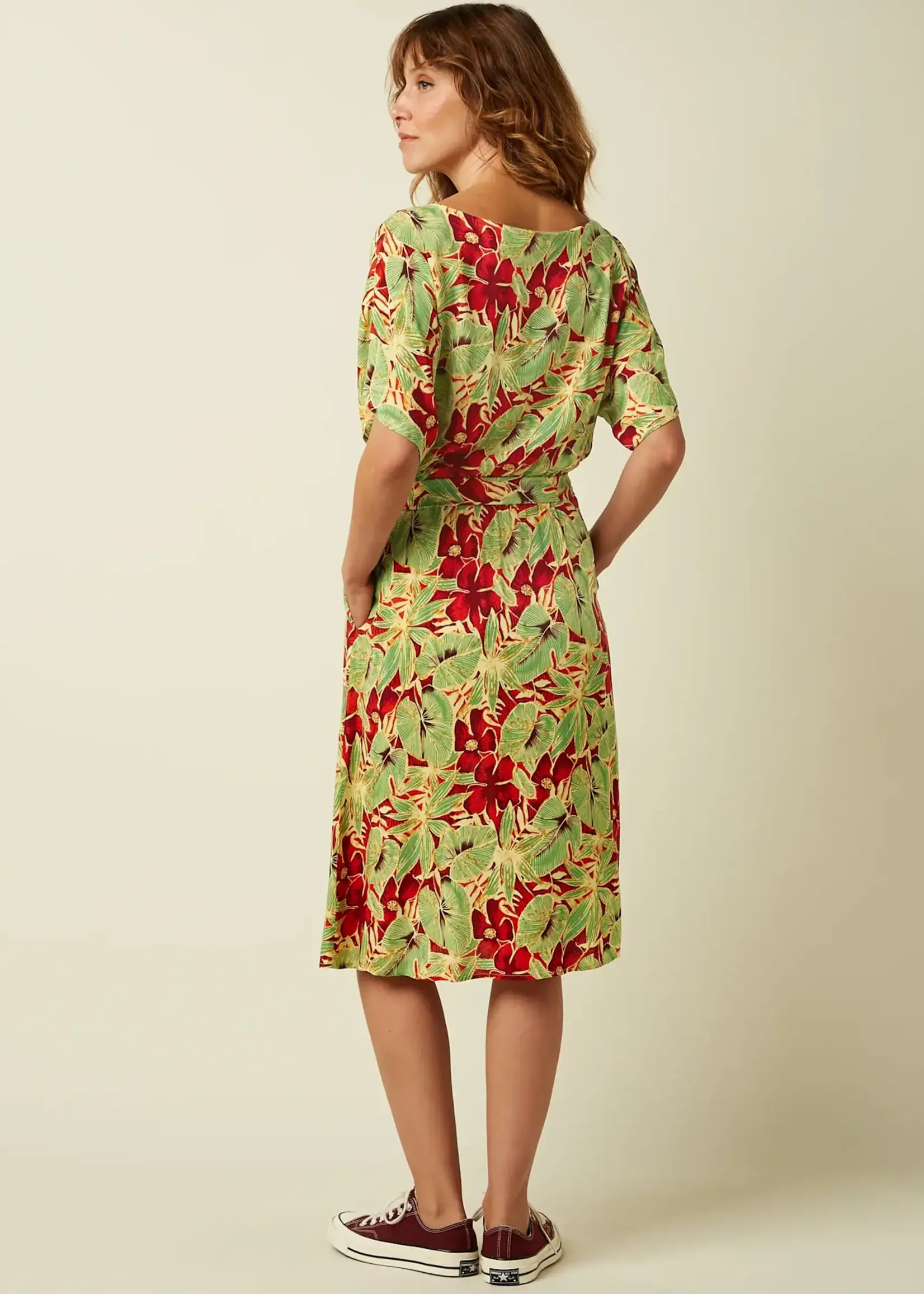 King Louie Kleid - Marika Dress Rico - Fire Red