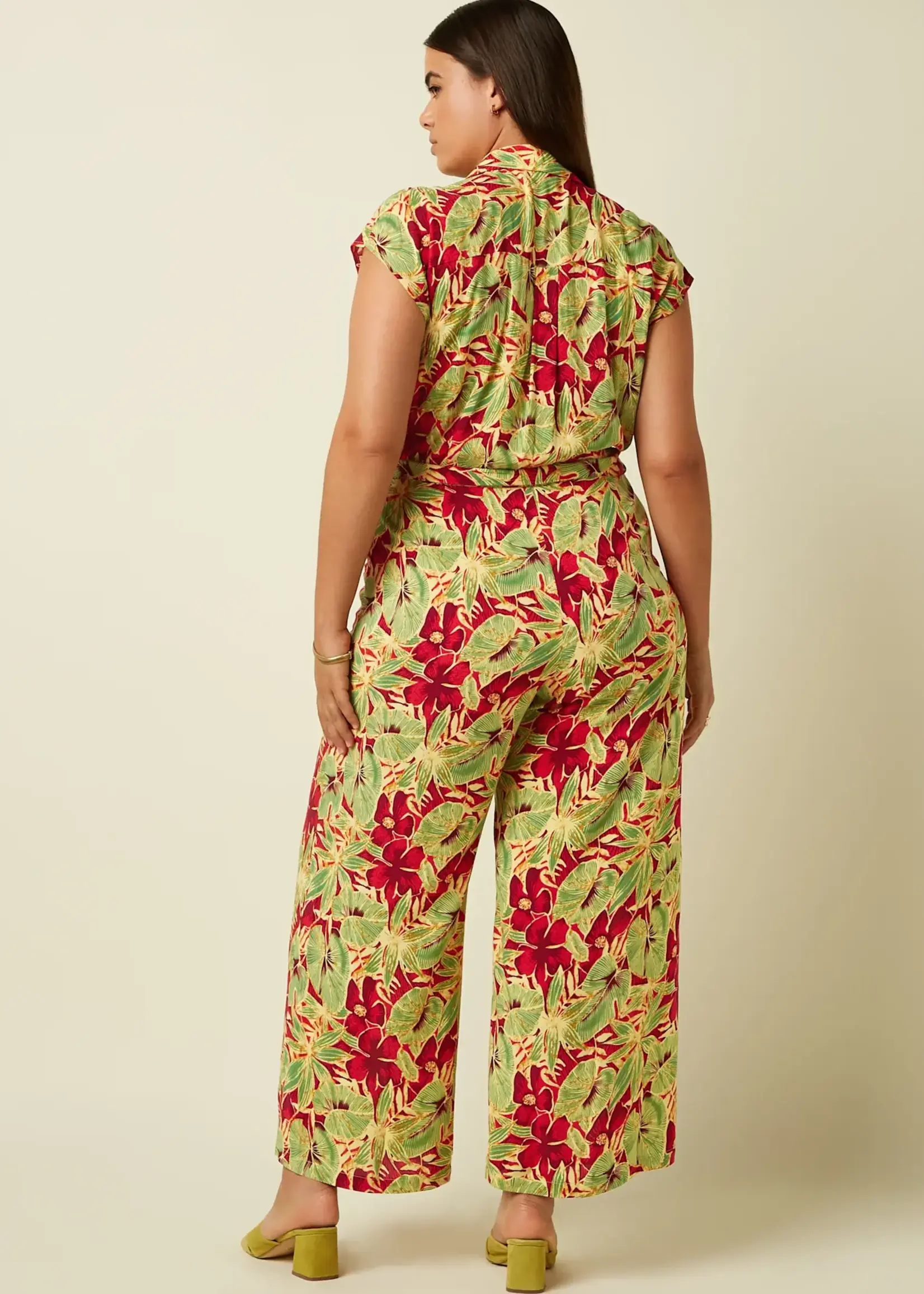 King Louie Amy Jumpsuit Rico - Fire Red