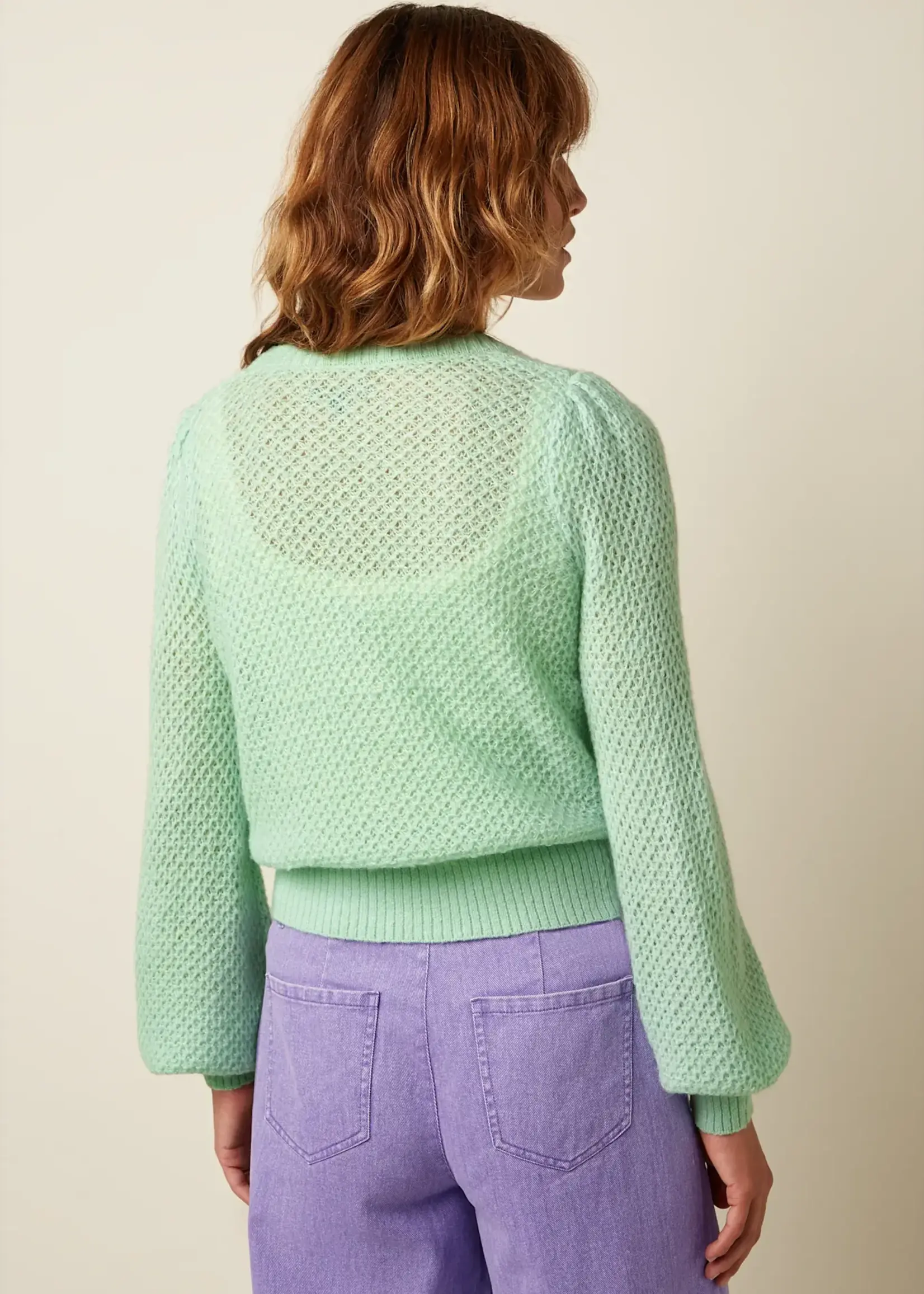 King Louie Cardigan - Cardi V Farfalle - Cameo Green