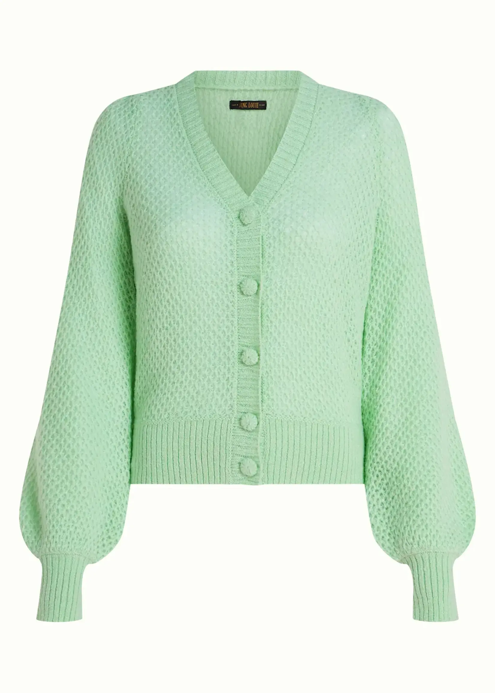 King Louie Cardigan - Cardi V Farfalle - Cameo Green