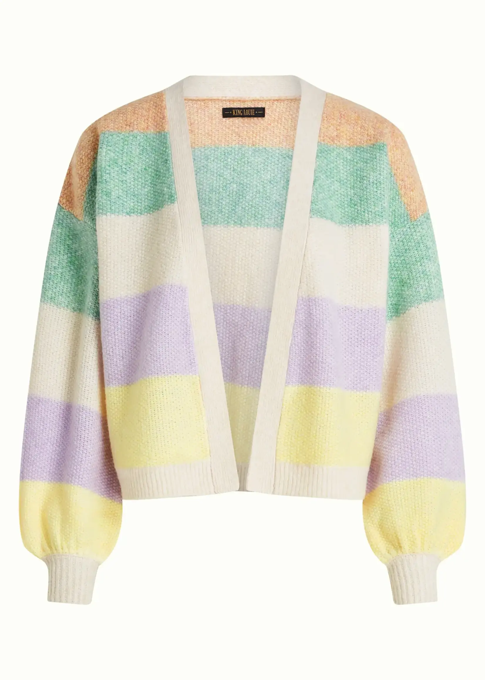 King Louie Cardigan - Cardi Loose Short Chunky - Cream