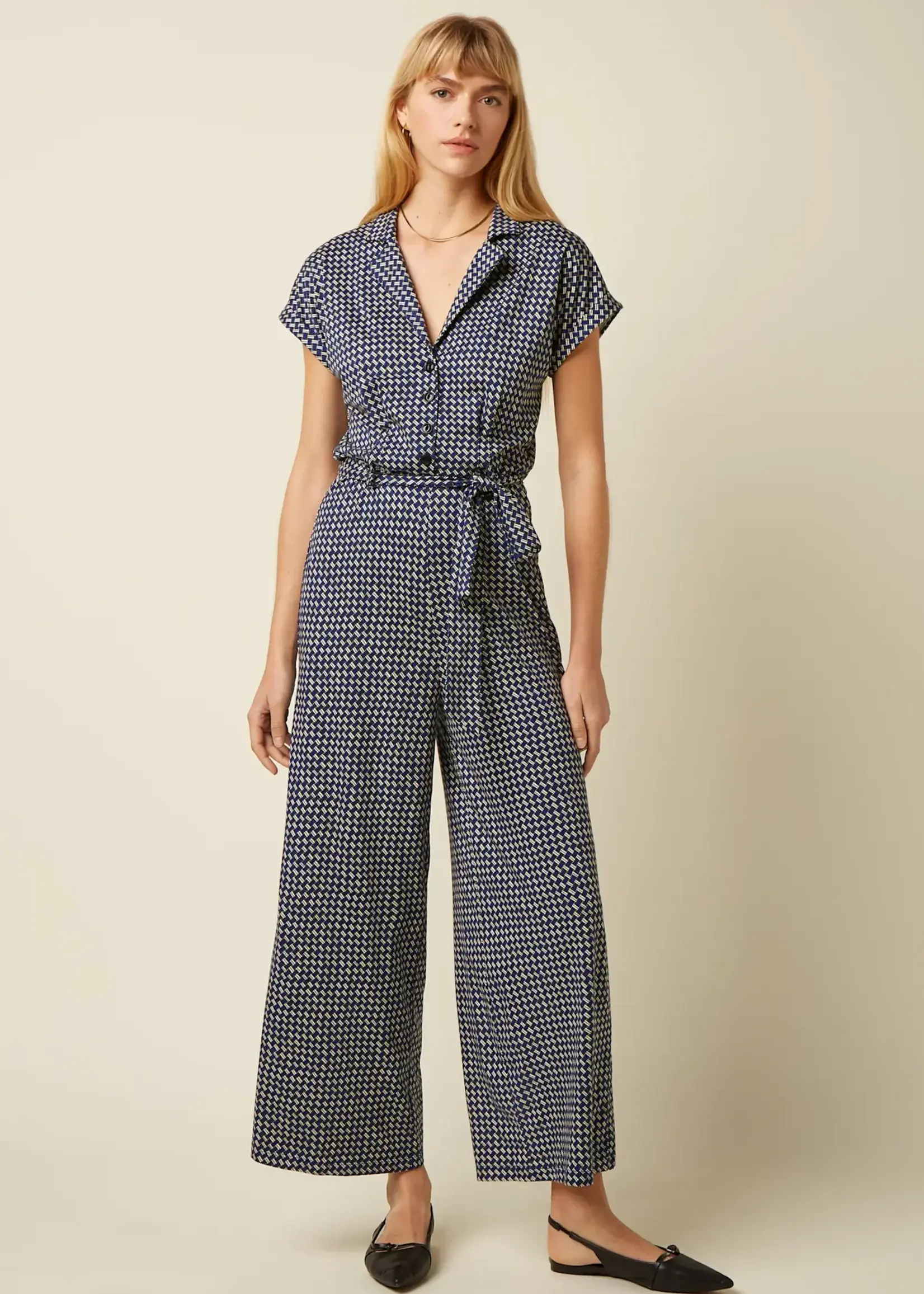 King Louie Darcy Jumpsuit Blizzy - Mazarine