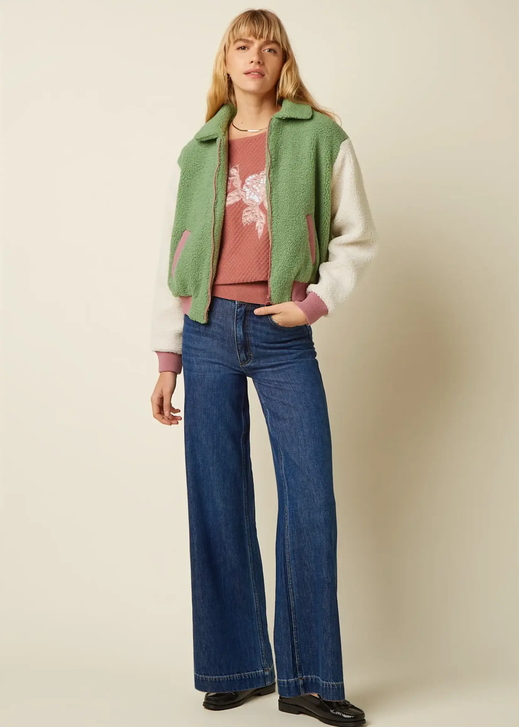 King Louie Jacke - Fay Jacket Teddy - Shade Green