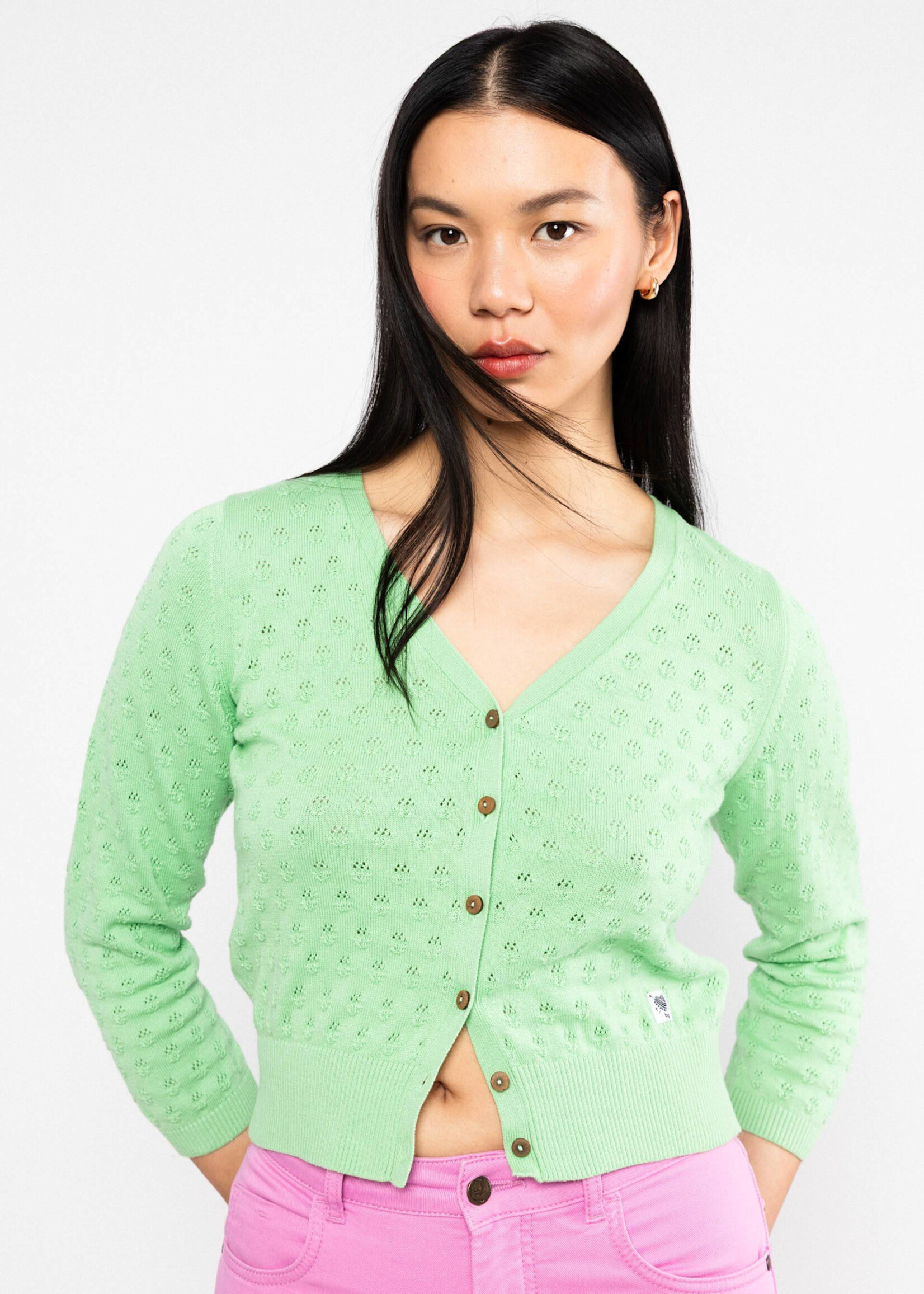 Blutsgeschwister Cardigan Sweet Petite - bright leave knit