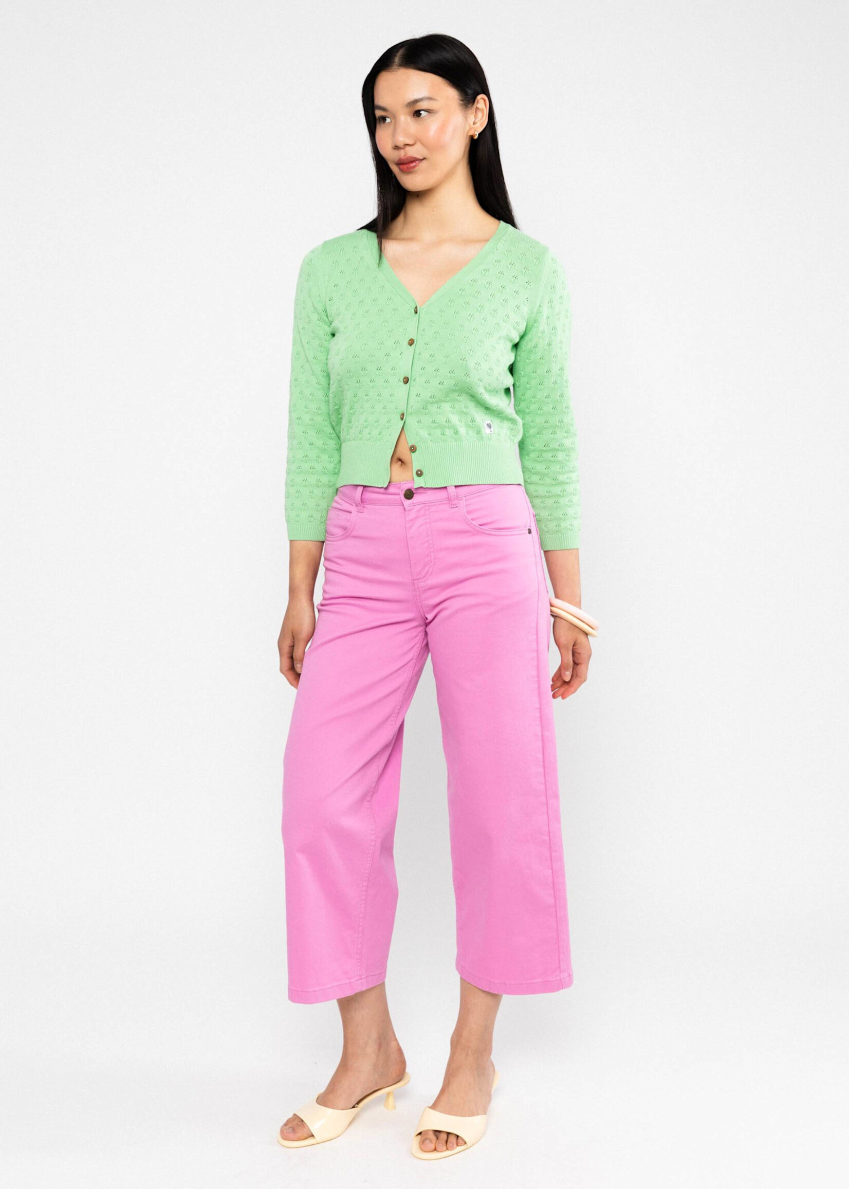 Blutsgeschwister Cardigan Sweet Petite - bright leave knit