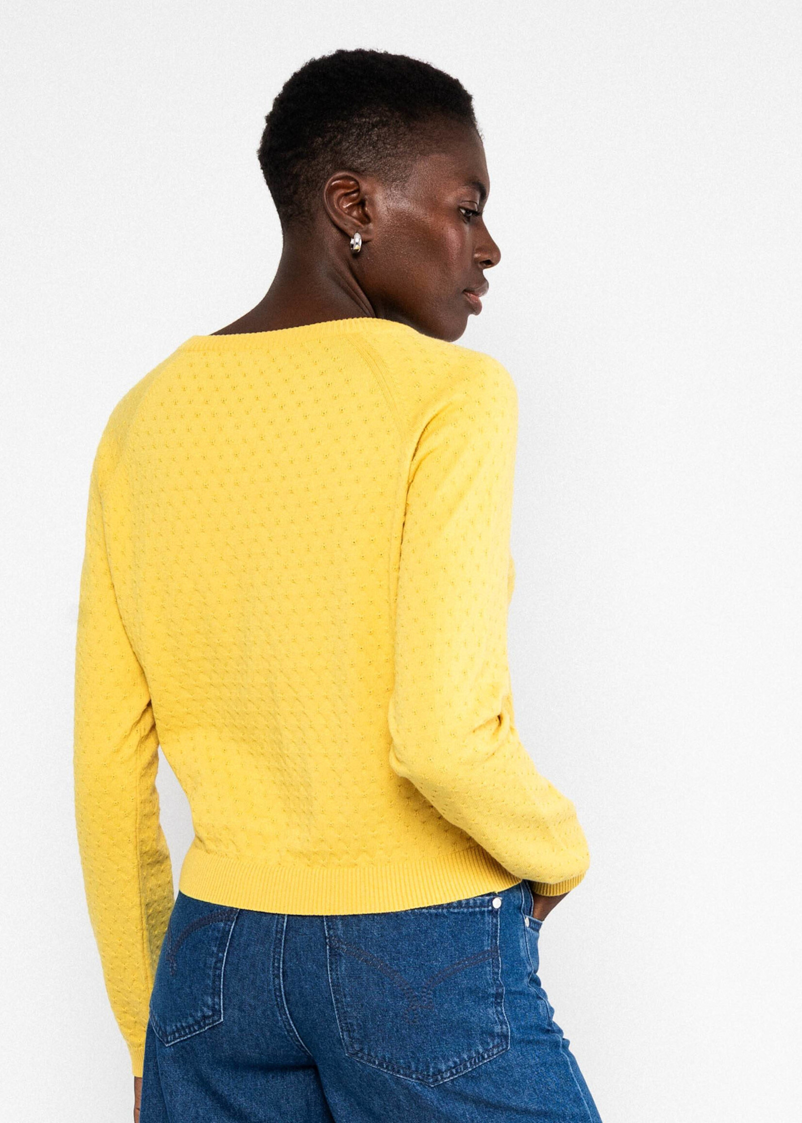 Blutsgeschwister Cardigan Sweet Knit - yellow citrus knit