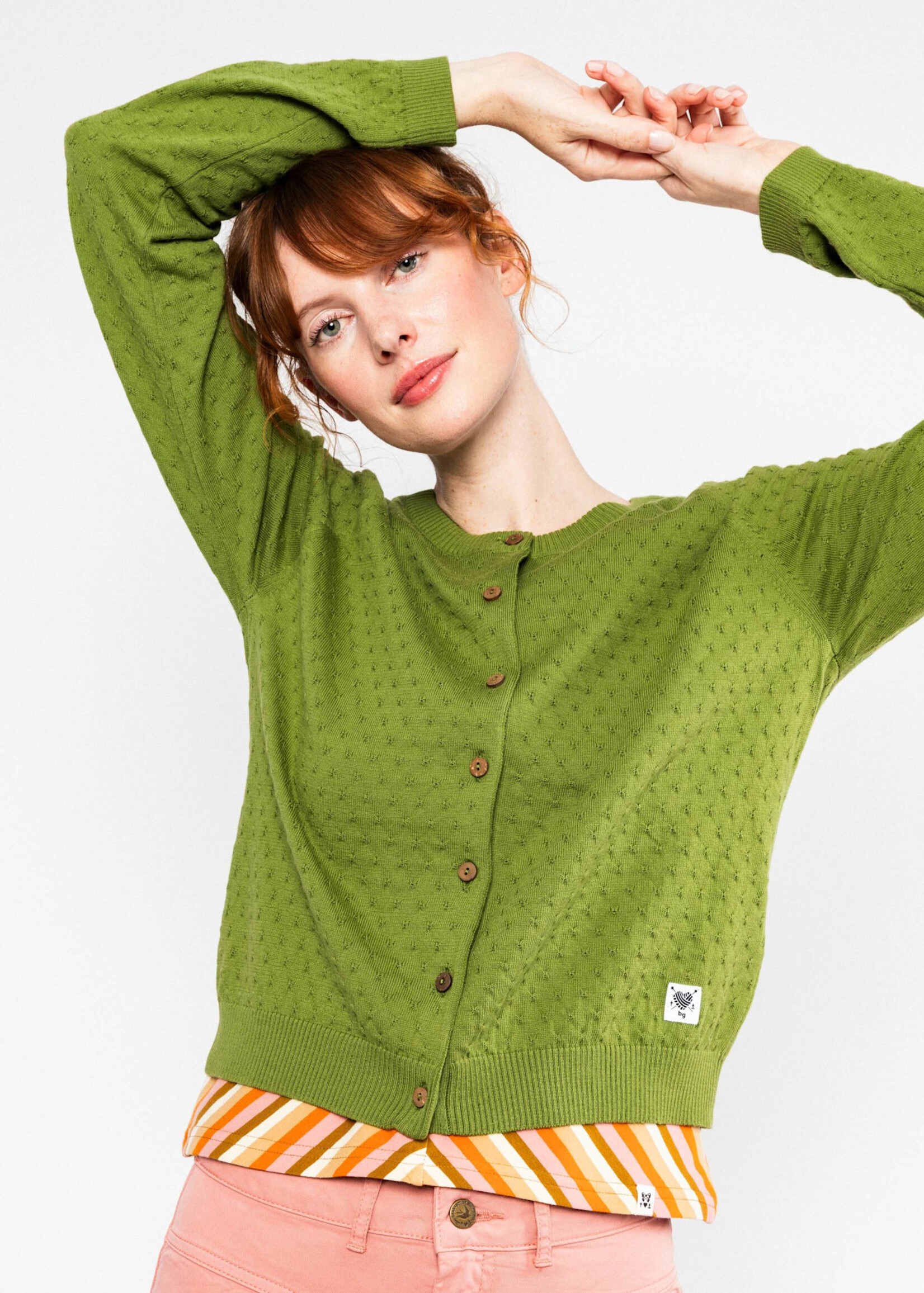 Blutsgeschwister Cardigan Sweet Knit - green kiwifruit knit