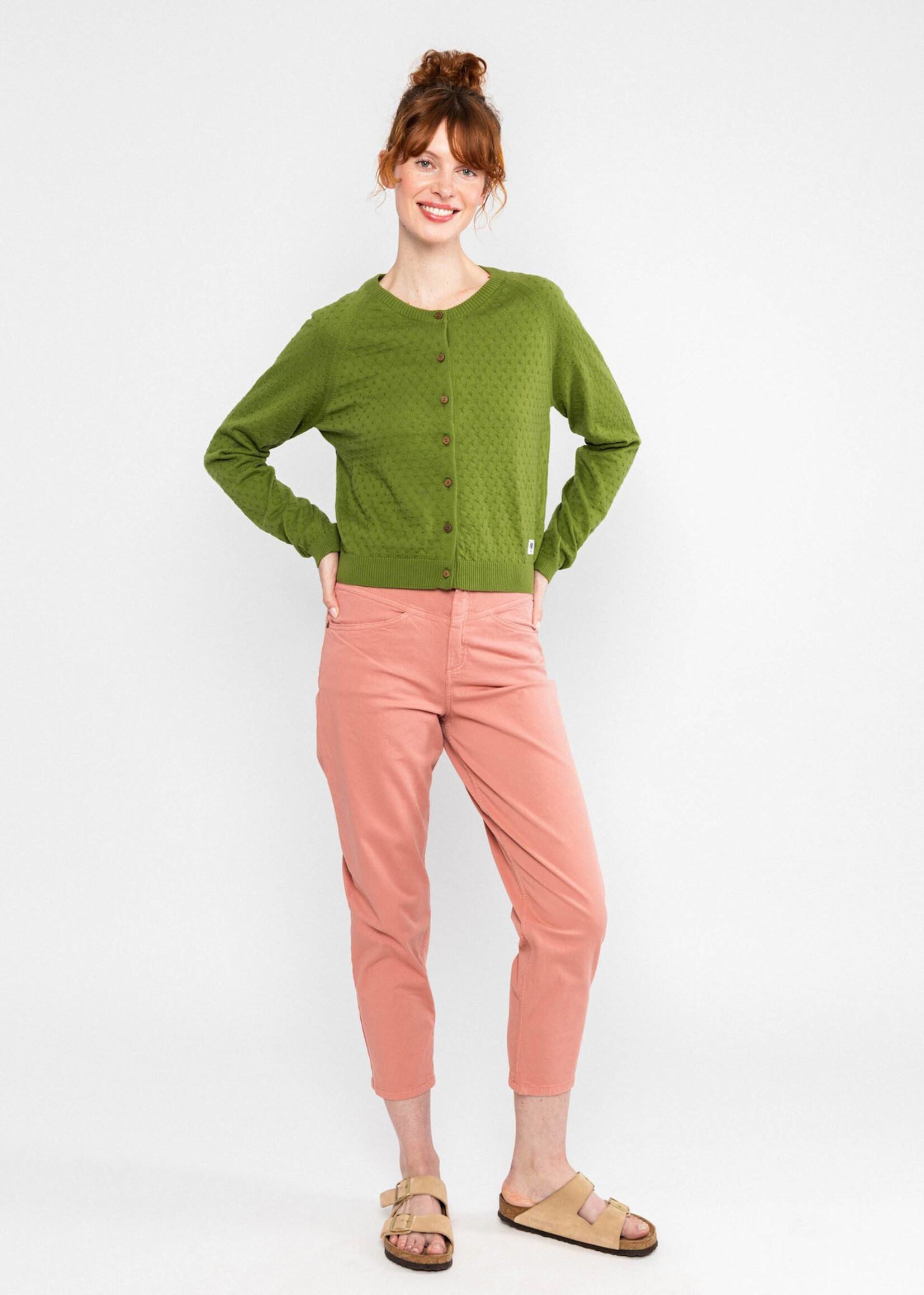 Blutsgeschwister Cardigan Sweet Knit - green kiwifruit knit