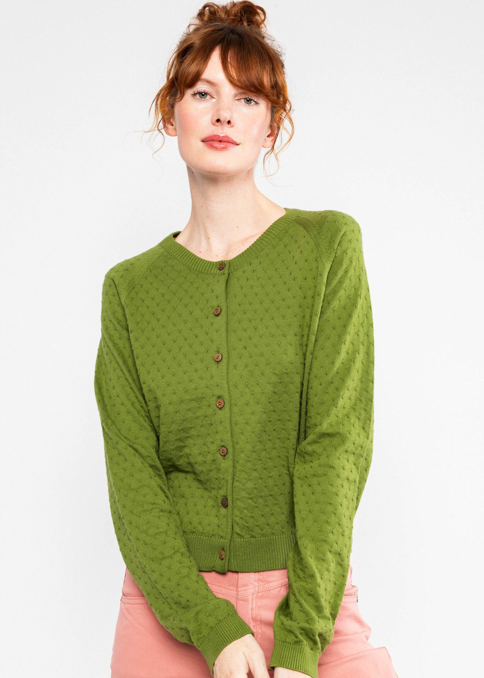Blutsgeschwister Cardigan Sweet Knit - green kiwifruit knit