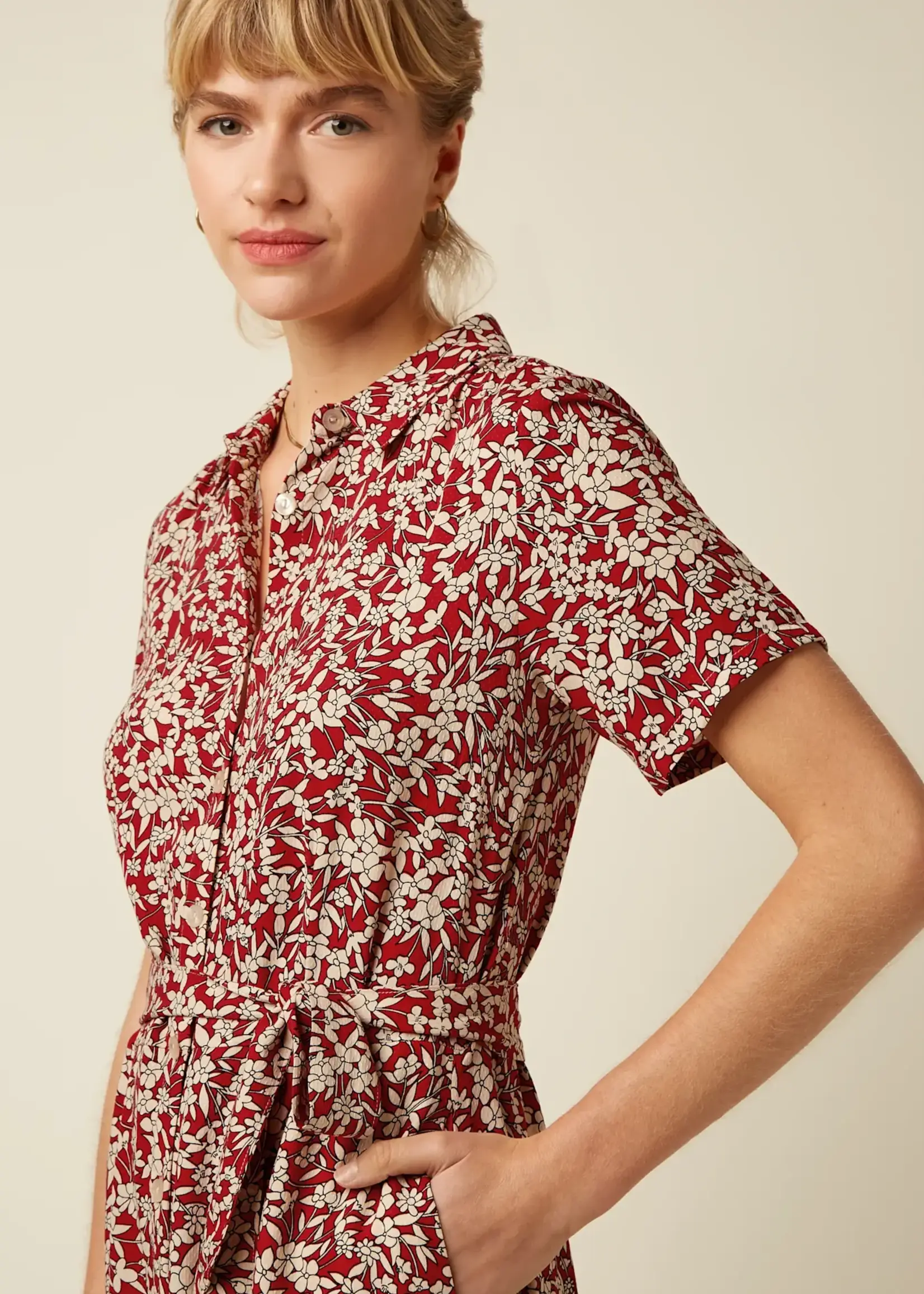 King Louie Kleid - Olive Dress Paradis - Chili Red