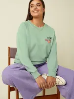 King Louie Febe Sweater Peachy - Cameo Green