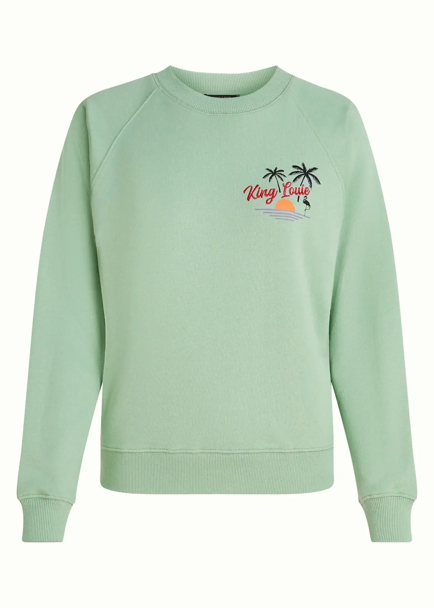 King Louie Febe Sweater Peachy - Cameo Green