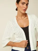 King Louie Emily Cardi Rocky Ajour - White