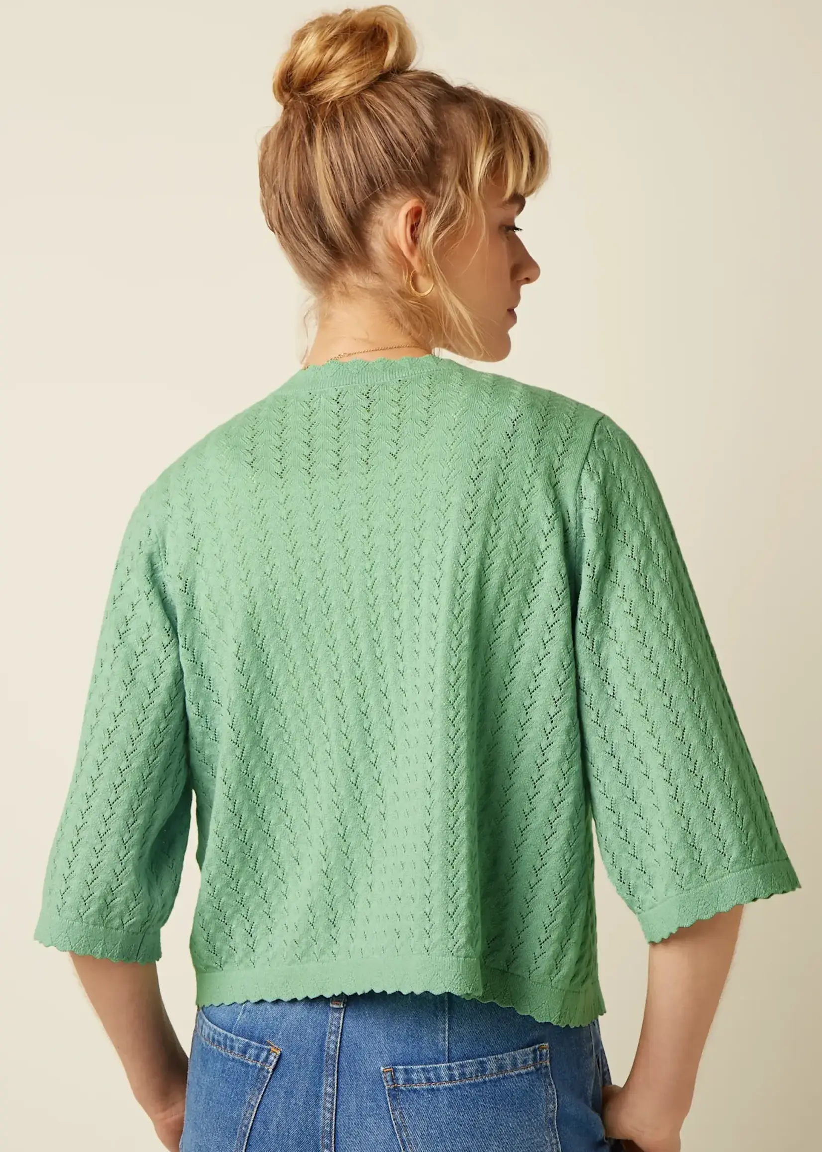 King Louie Emily Cardi Rocky Ajour - Minty Meadow