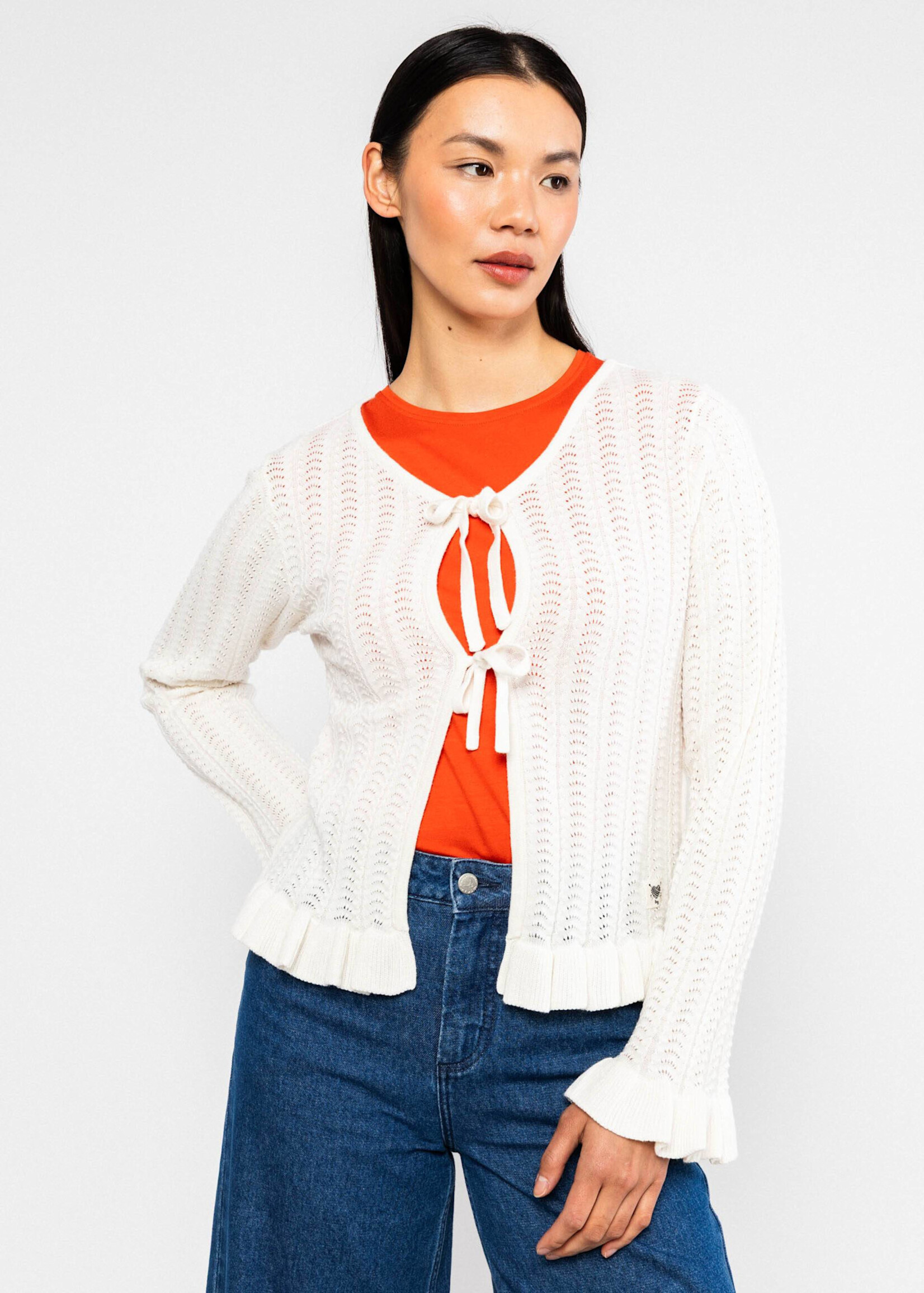 Blutsgeschwister Sommer Cardigan Marie-Antoinette - dreamy white knit