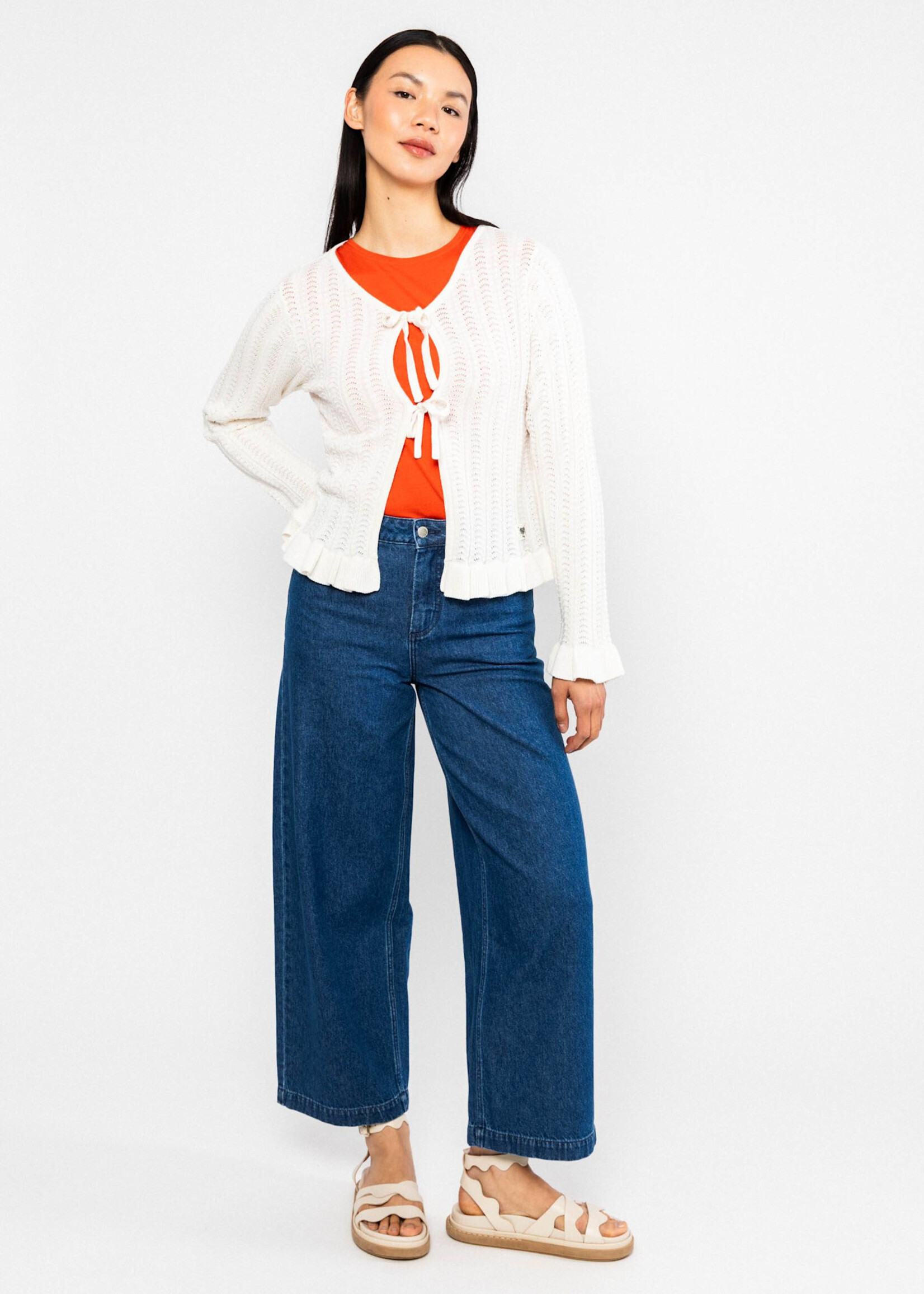 Blutsgeschwister Sommer Cardigan Marie-Antoinette - dreamy white knit