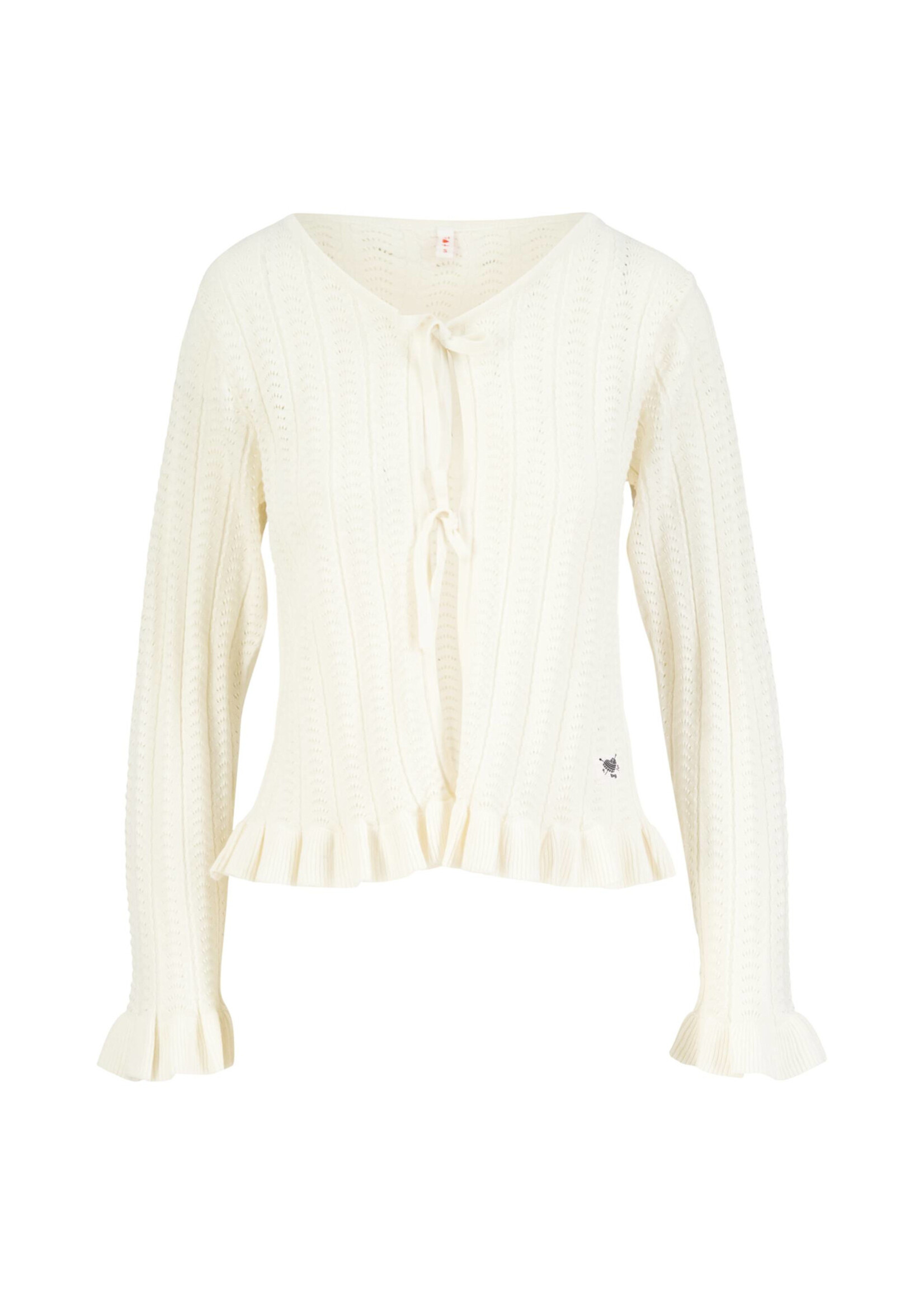 Blutsgeschwister Sommer Cardigan Marie-Antoinette - dreamy white knit