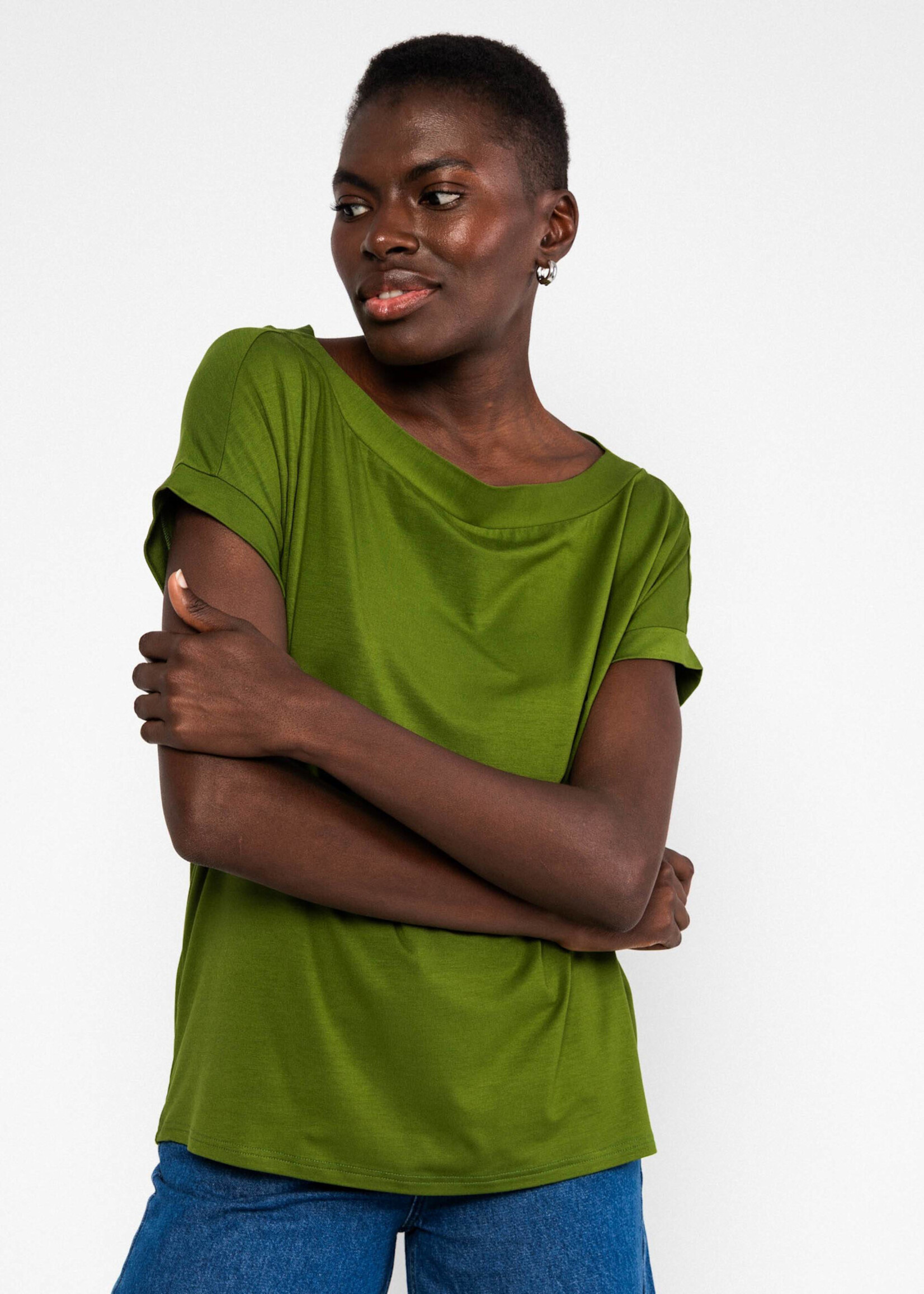 Blutsgeschwister T-Shirt Flowgirl - tropical harmony green