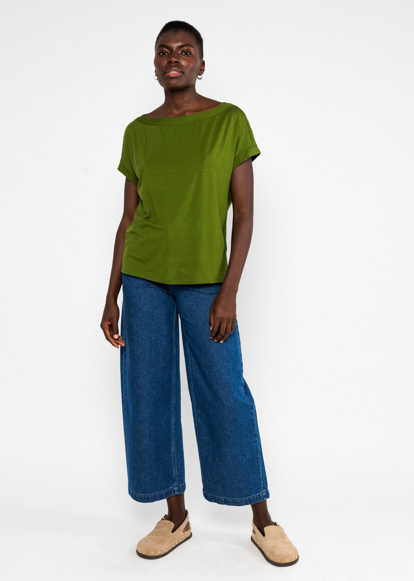 Blutsgeschwister T-Shirt Flowgirl - tropical harmony green