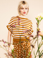 Blutsgeschwister Strickoberteil Picnic Friend - chic knit stripe brown